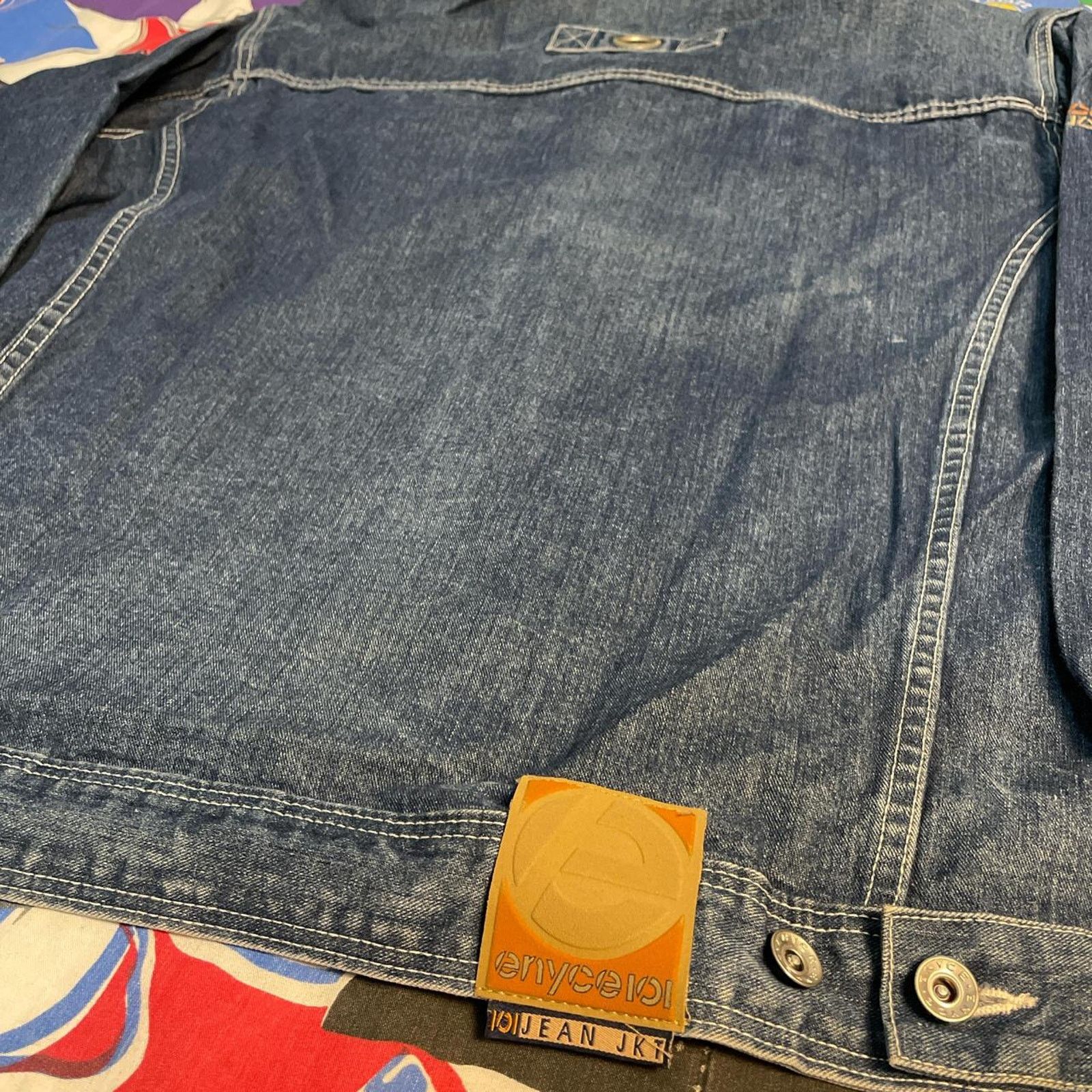 Enyce × Vintage Enyce Denim Jacket Mens XL Dark Wash Vintage Baggy Fit Y2K Size US XL / EU 56 / 4 - 4 Thumbnail