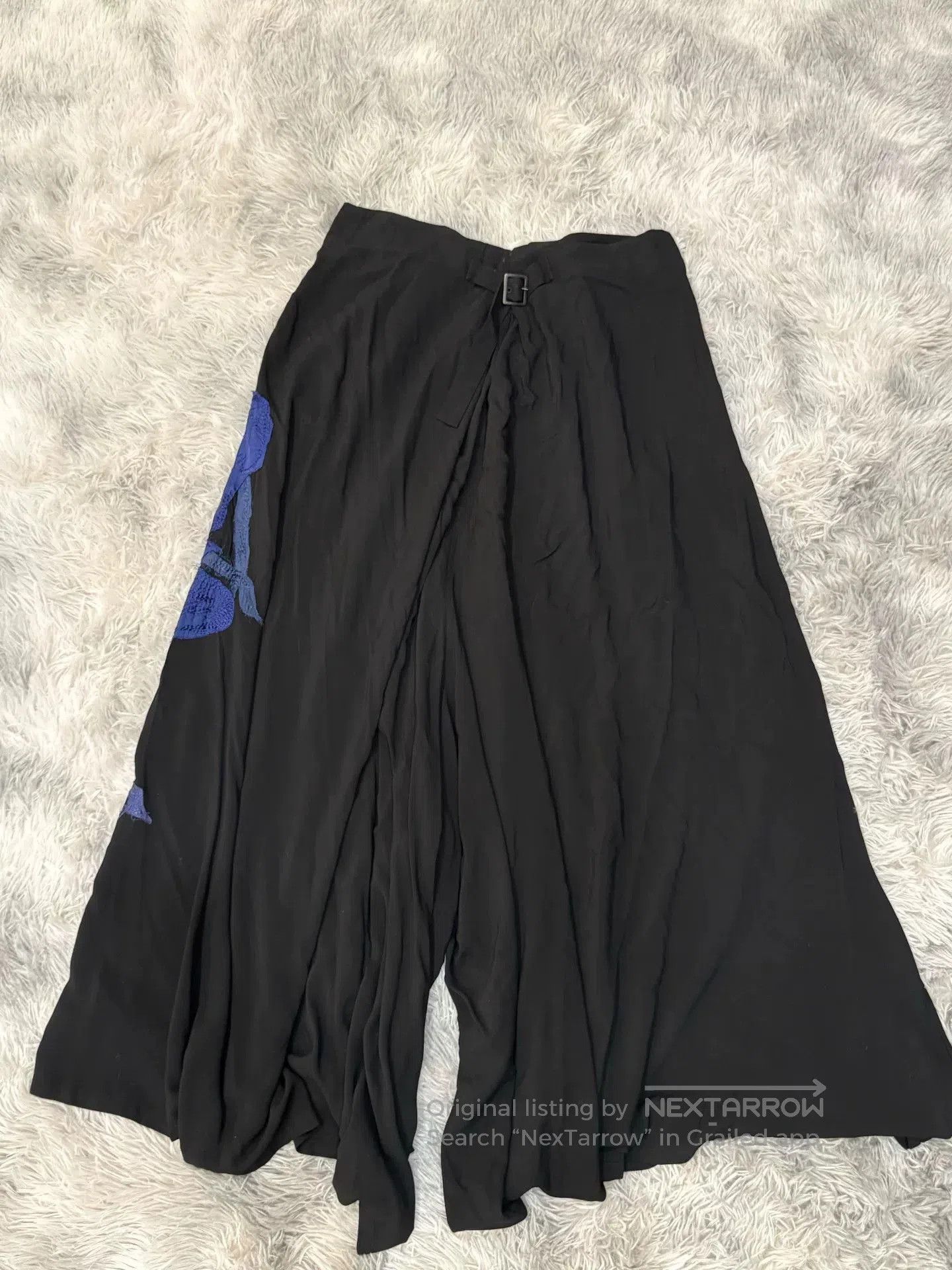 Yohji Yamamoto Yohji Yamamoto Blue Silk Print Pants. Size US 34 / EU 50 - 3 Thumbnail