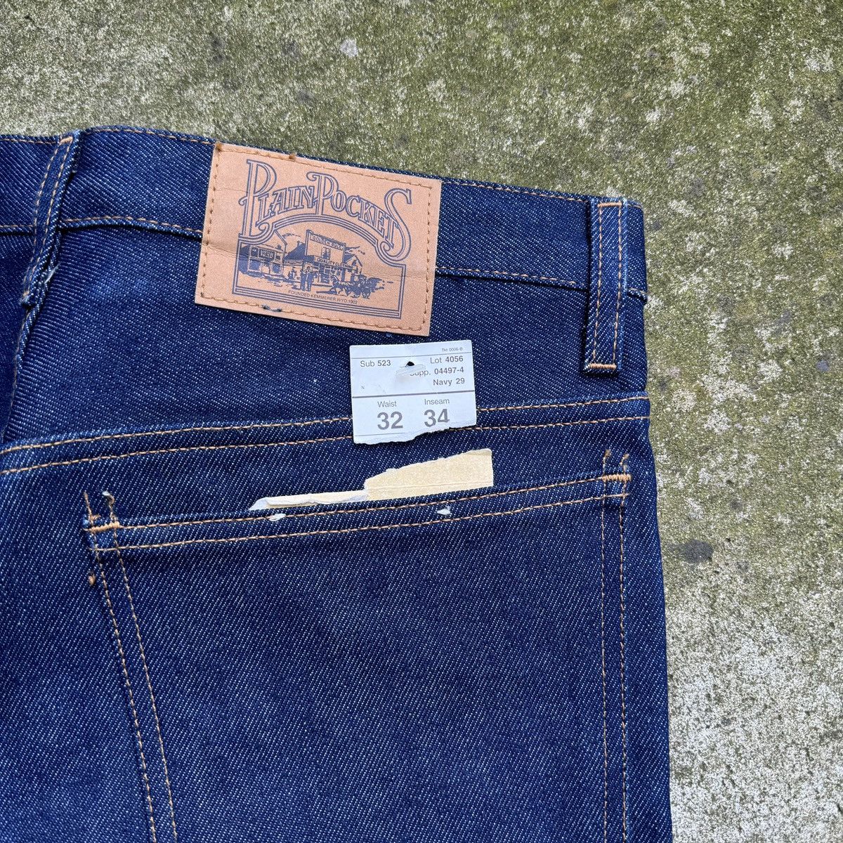Vintage 80s Plain Pockets Raw Denim Flare Jeans Size US 32 / EU 48 - 10 Thumbnail