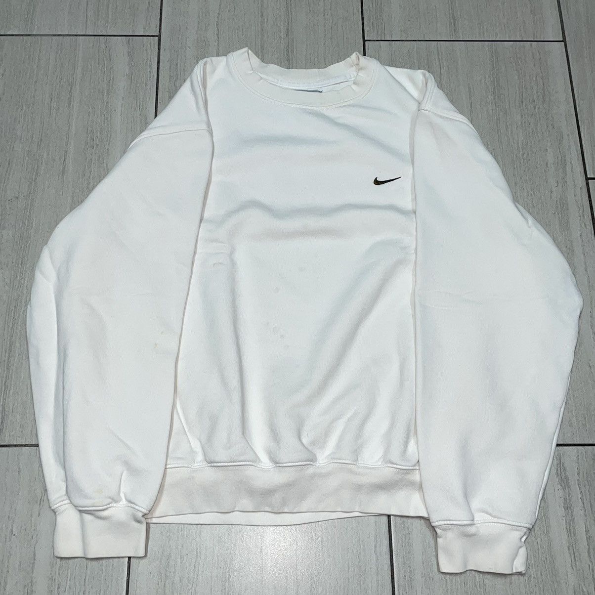 Nike Nike Cream Y2K Silver Tag Crewneck Size US L / EU 52-54 / 3 - 1 Thumbnail