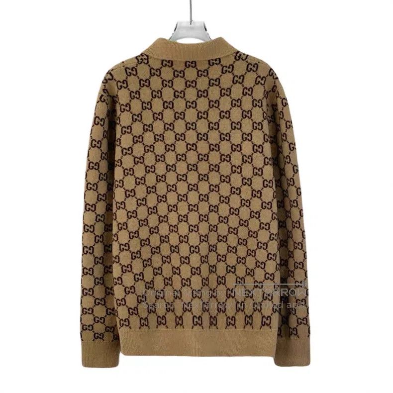 Gucci Gucci Brown logo jacquad full-print wool lapel single-brea Size US M / EU 48-50 / 2 - 2 Thumbnail
