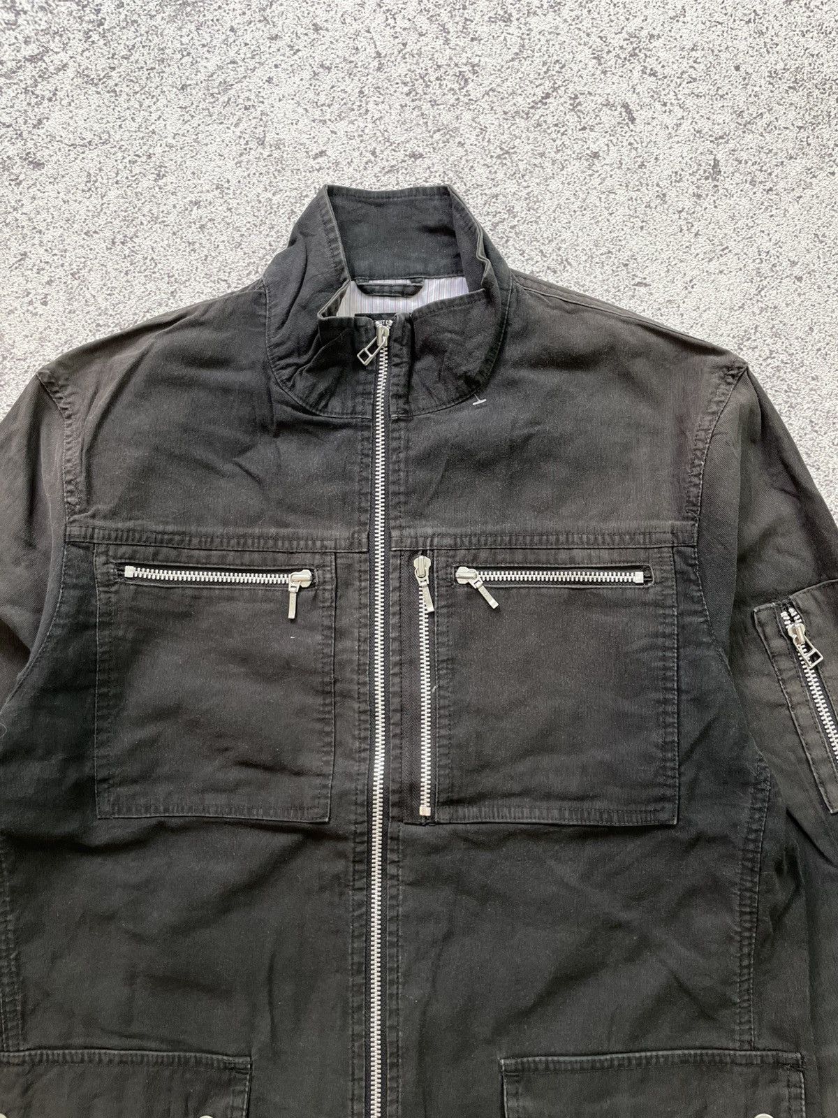 KMRii 2000s Louis Chavlon - Thrashed Sun faded Hbt Work Jacket Size US M / EU 48-50 / 2 - 2 Thumbnail