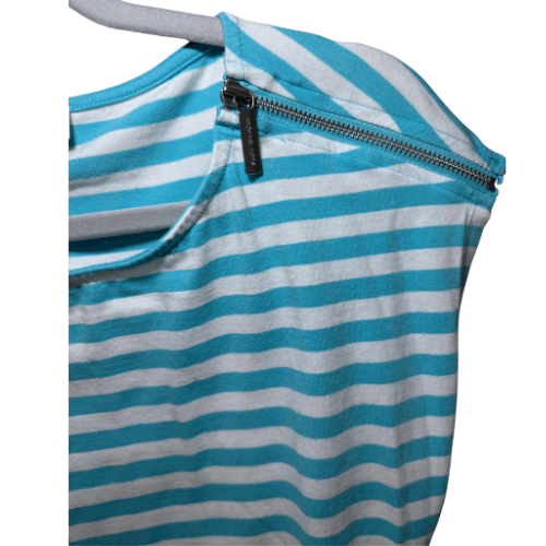 Michael Kors Michael Kors Top Turquoise Sleeveless Ruched Sides Large Size L / US 10 / IT 46 - 4 Thumbnail
