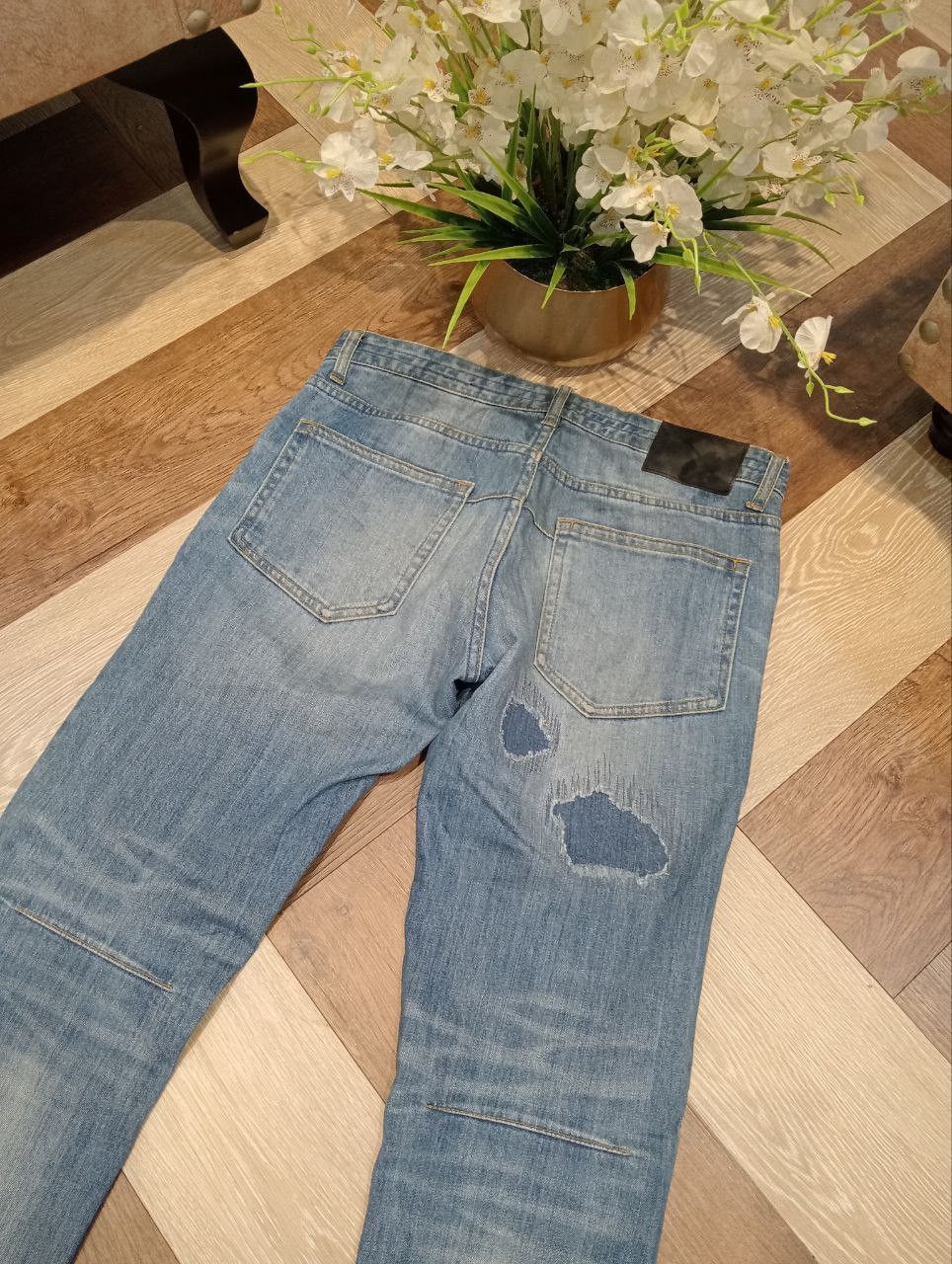 NANO universe × Number (N)ine NUMBER NINE JAPAN X NANO UNIVERSE BLUE DISTRESSED JEANS Size US 32 / EU 48 - 13 Thumbnail