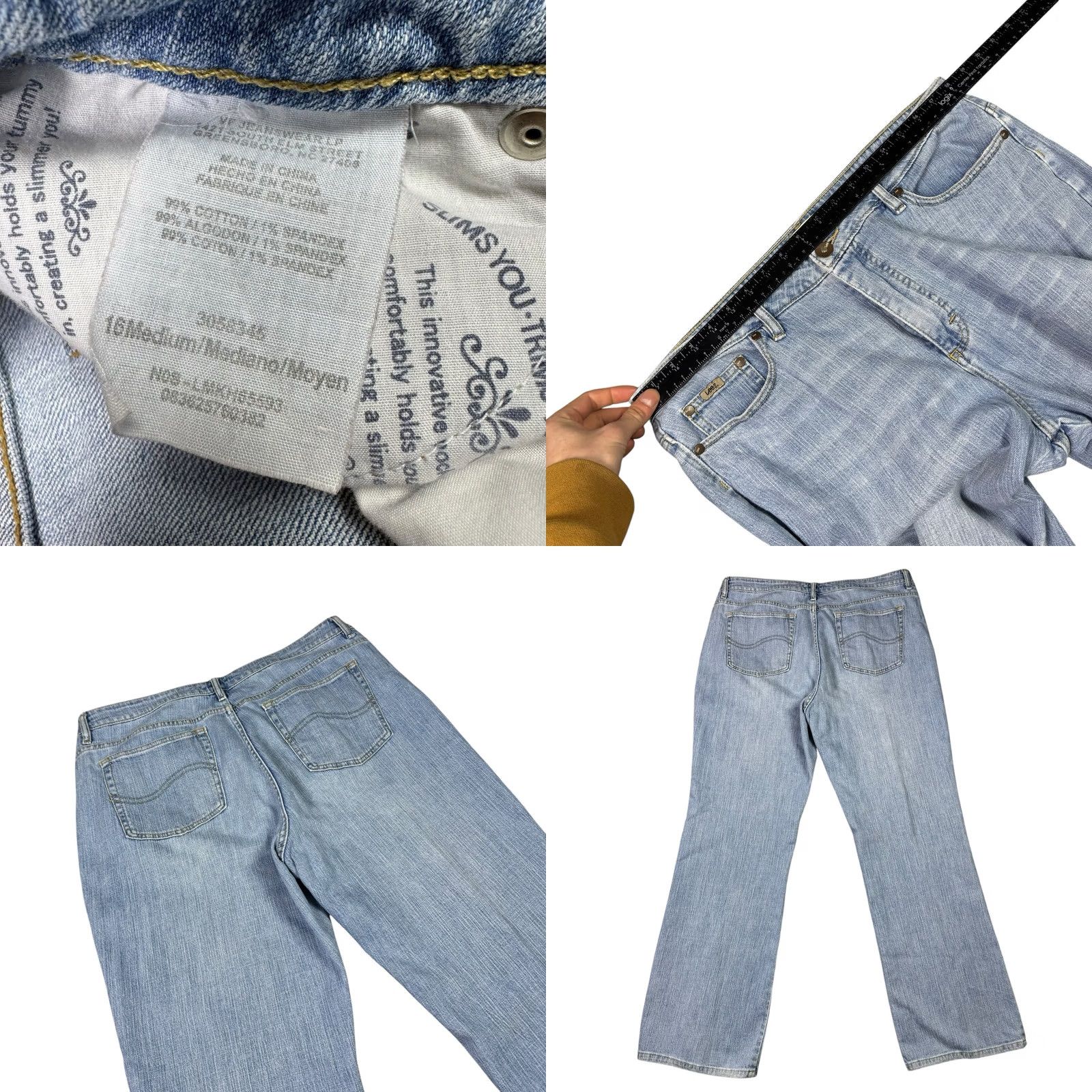Lee Lee Jeans Women's Bootcut Lightwash Blue 16M (36x31) Mid Natural Size 38" / US 16 / IT 52 - 8 Thumbnail