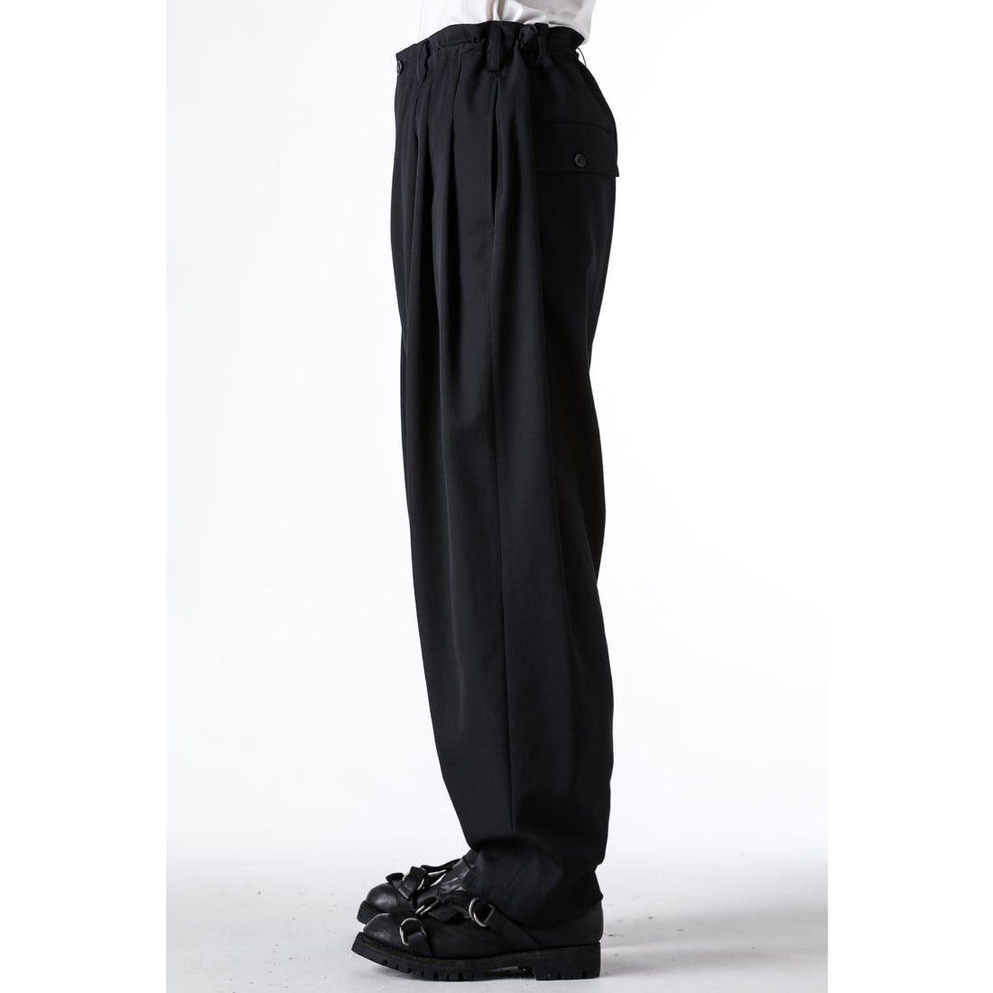 Yohji Yamamoto Yohji Yamamoto Pour Homme AW24 - Wool 8 Piece Tuck Pants Size US 32 / EU 48 - 4 Thumbnail