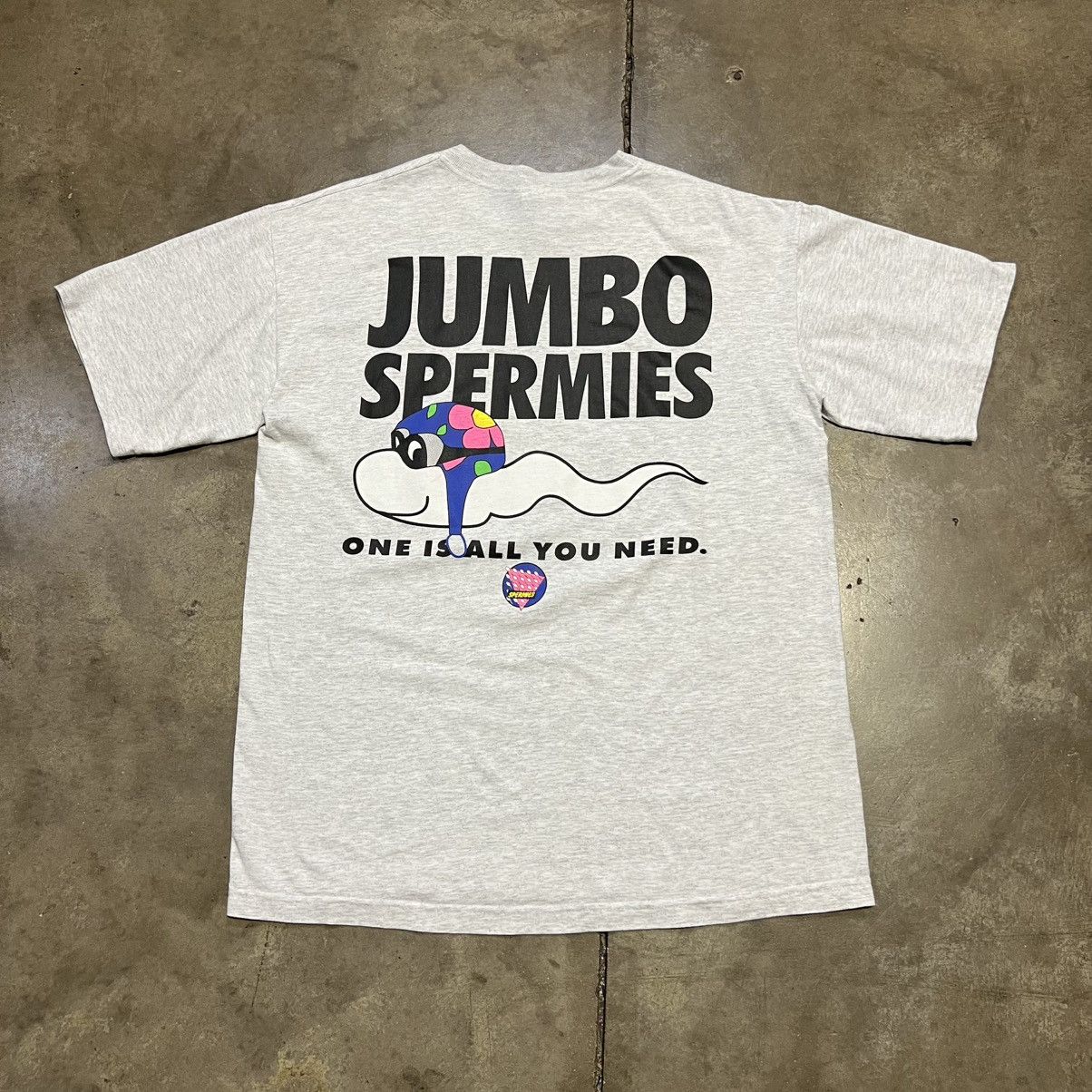 Vintage Vintage 90s Jumbo Spermies Adult Humor Graphic Tee USA Size US XL / EU 56 / 4 - 1 Thumbnail