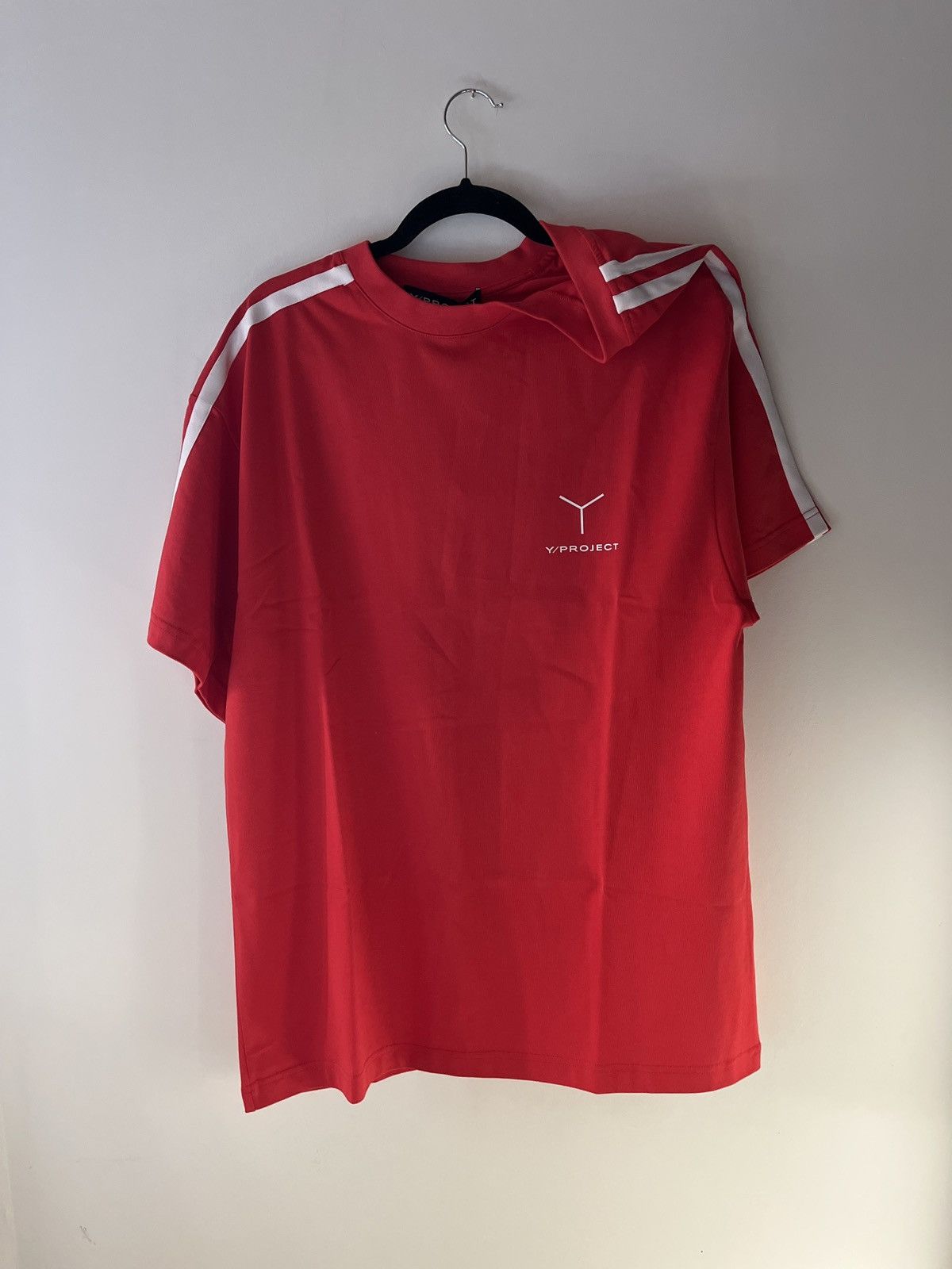 image of Yproject Clip Shoulder Tshirt () in Red, Men's (Size Small)