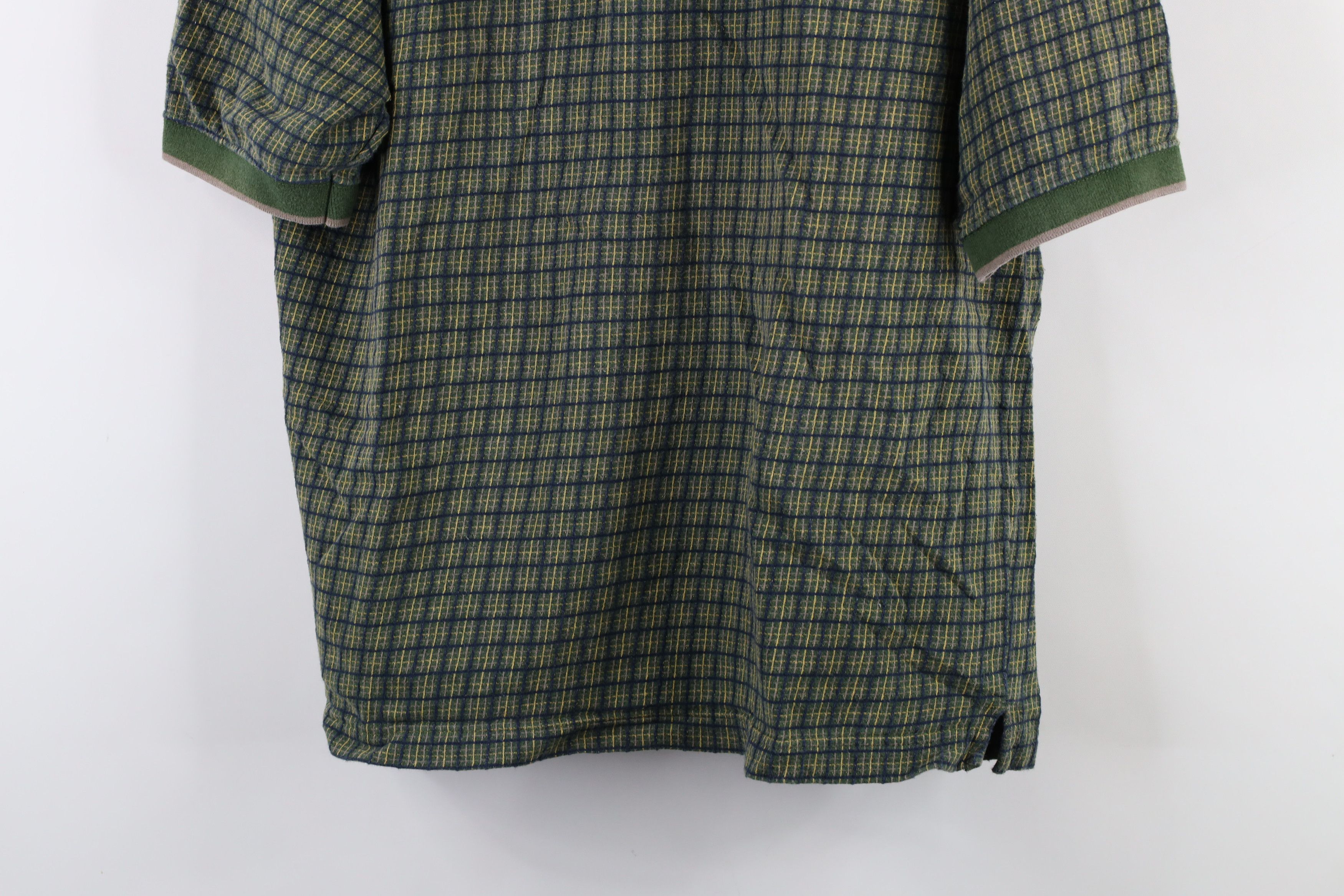 Vintage Vintage 90s Streetwear Checkered Knit Collared Polo Shirt Size US L / EU 52-54 / 3 - 3 Thumbnail