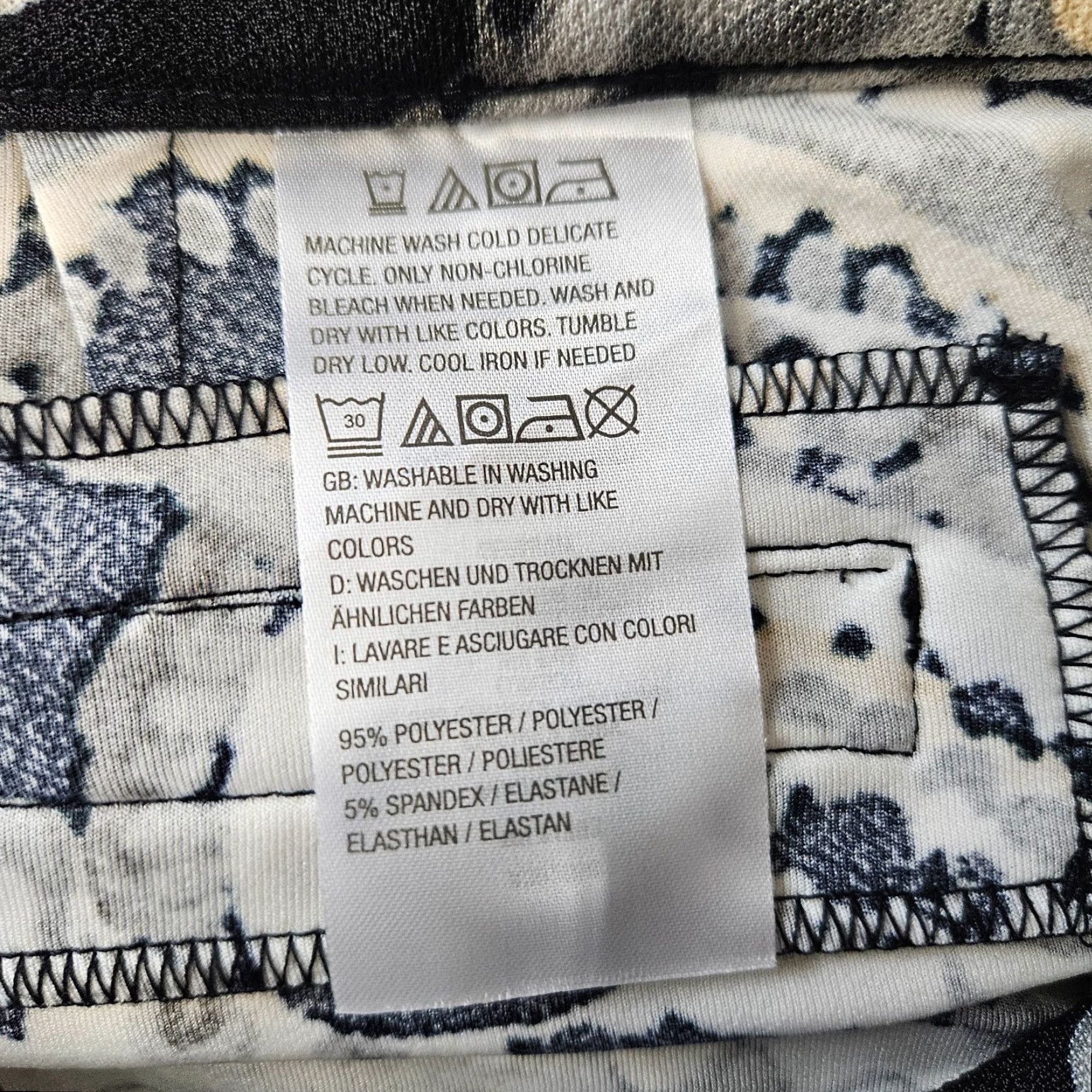 Isaac Mizrahi VINTAGE Isaac Mizrahi Live Womens Pants Paisley Wide Leg Pull On XSP Black White Paisley Size 26" / US 2 / IT 38 - 6 Thumbnail