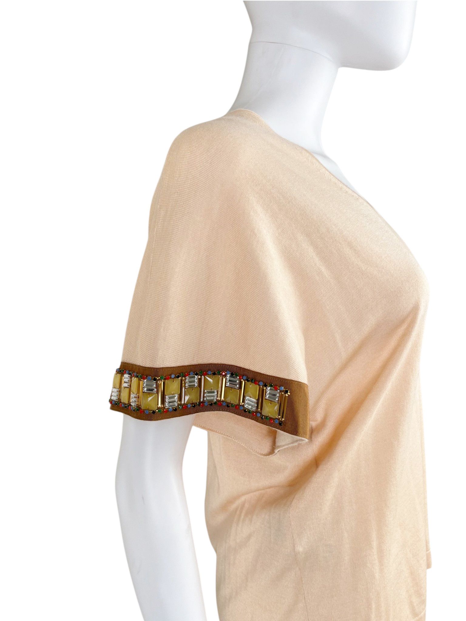 Fendi Fendi by Karl Lagerfield S/S 2010 Pink Embellished Top Size S / US 4 / IT 40 - 6 Thumbnail