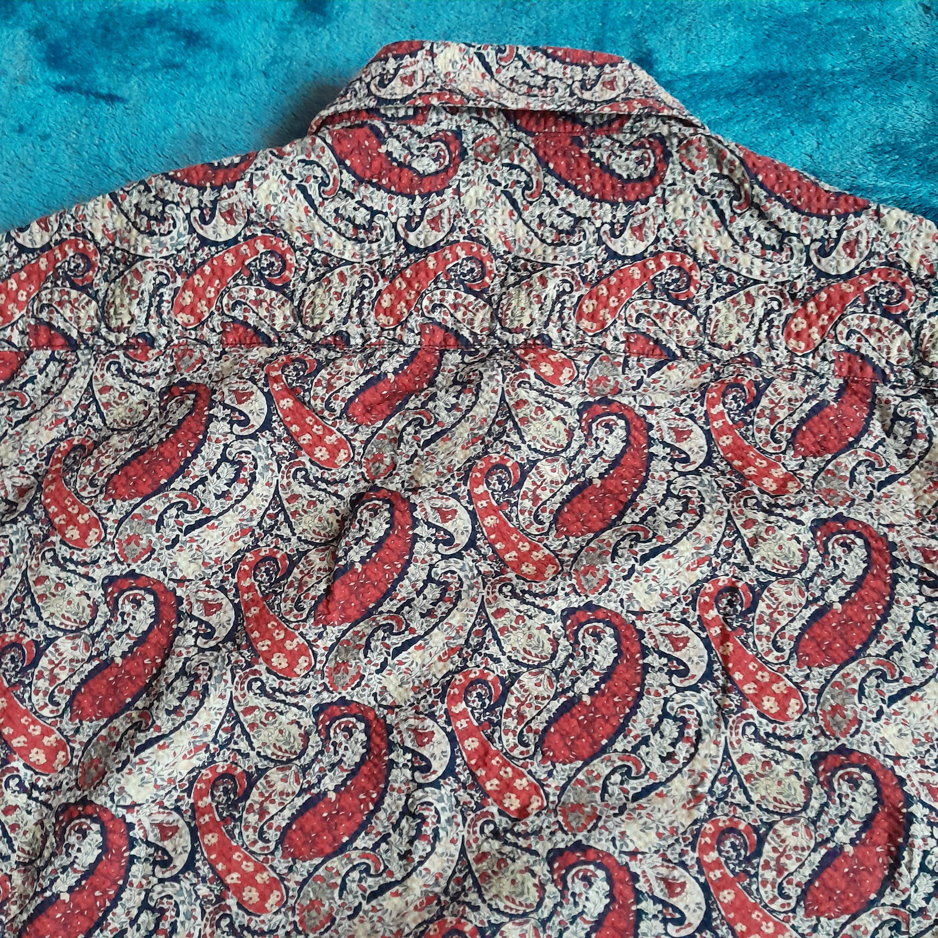 Other Scarci La Buona Vita Men’s Red Button Up Short Sleeve Shirt Size US XL / EU 56 / 4 - 6 Thumbnail