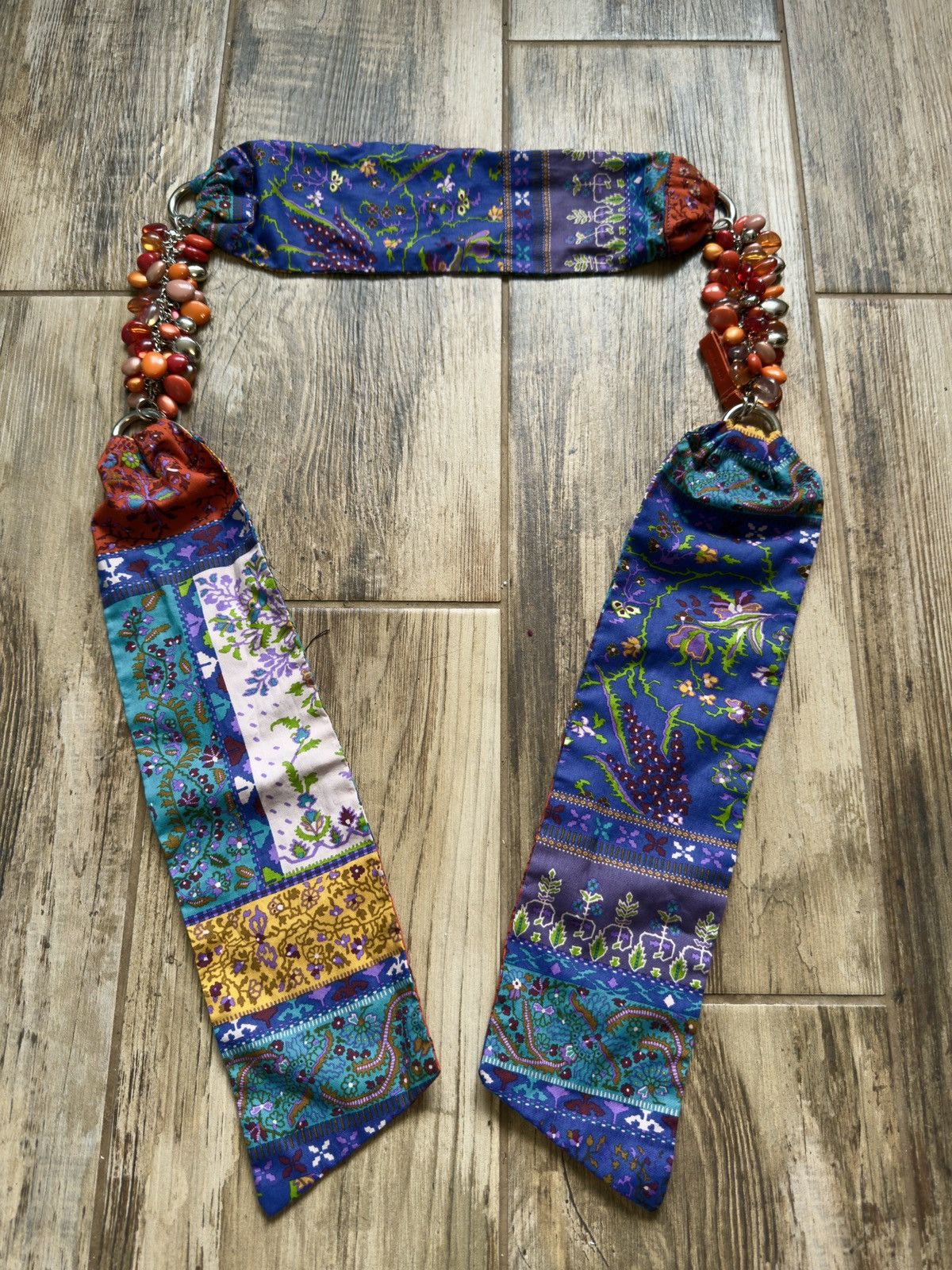 Etro 😍 Etro Multicolor Paisley Printed Silk Head Band Scarf Belt Size ONE SIZE - 10 Thumbnail