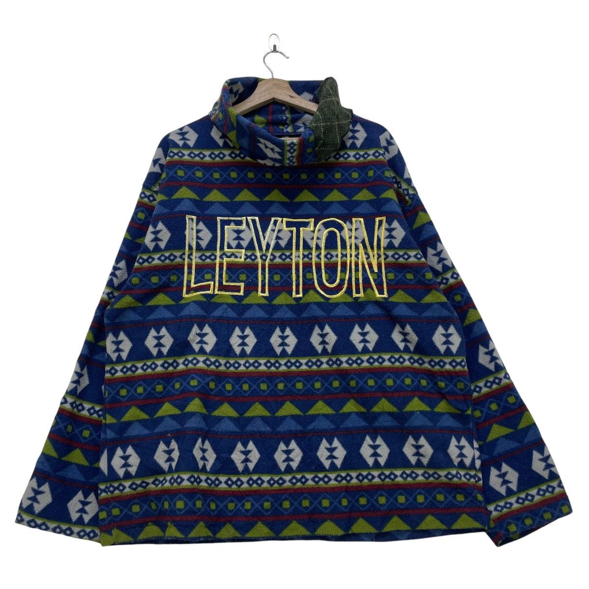 Japanese Brand × Vintage 💥Vintage Full Print Leyton House Turtle Neck Collar Size US M / EU 48-50 / 2 - 1 Thumbnail