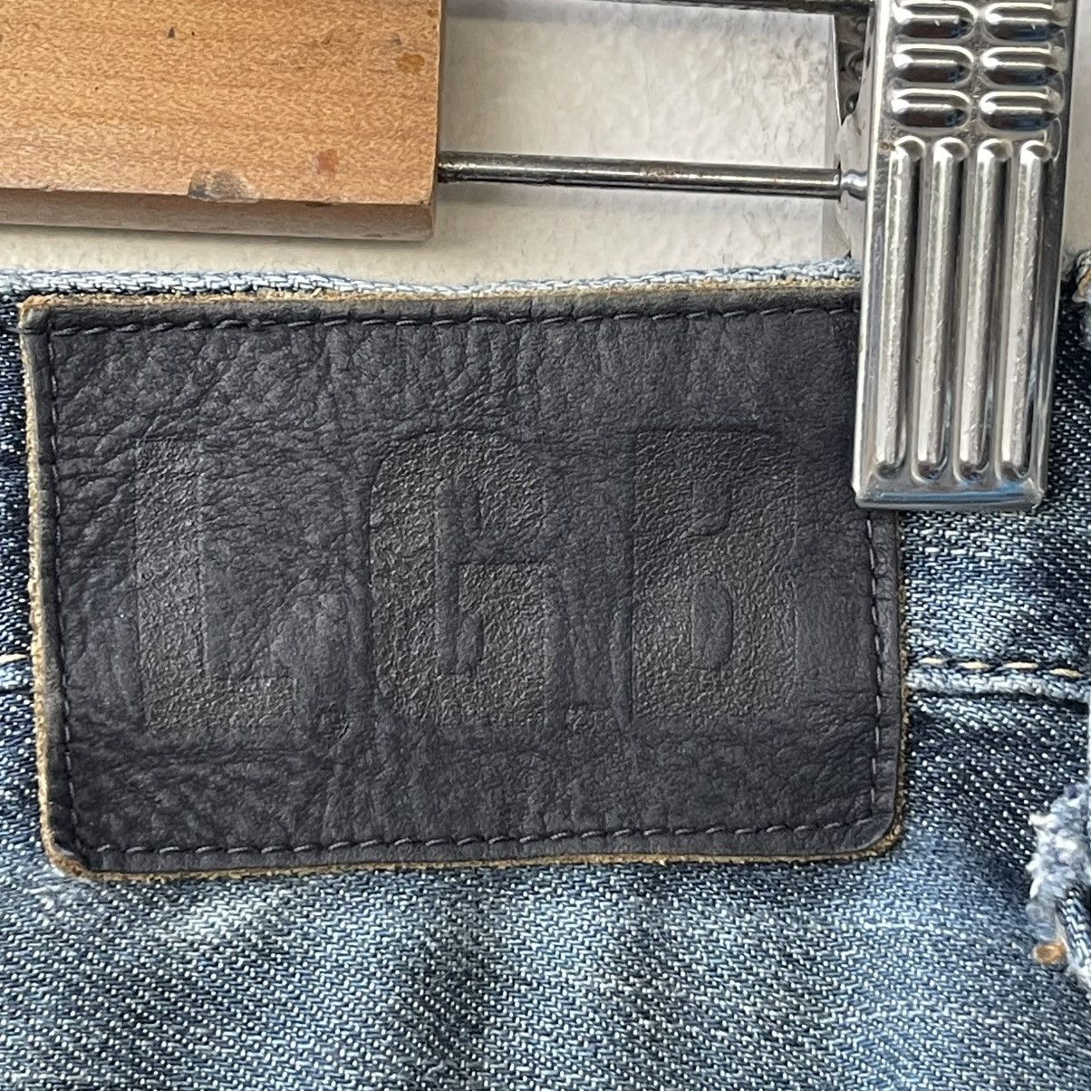 If Six Was Nine Thrashed L.G.B. Le Grand Bleu Skull Pocket Denim Jeans Size US 26 / EU 42 - 16 Thumbnail