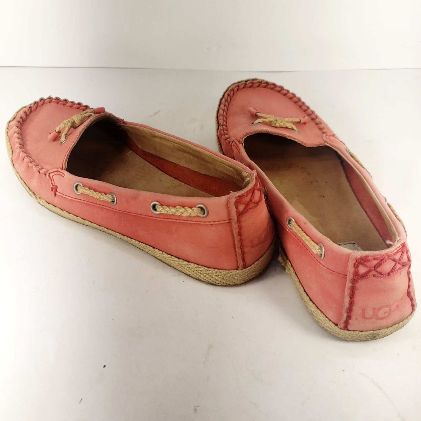Ugg UGG Women's Salmon Loafers Chivon Flat Slip On Leather Pink Size 8M Casual Shoes - UGG Chivon Australia Theme Women Flat Shoe Size US 7 / IT 37 - 5 Thumbnail