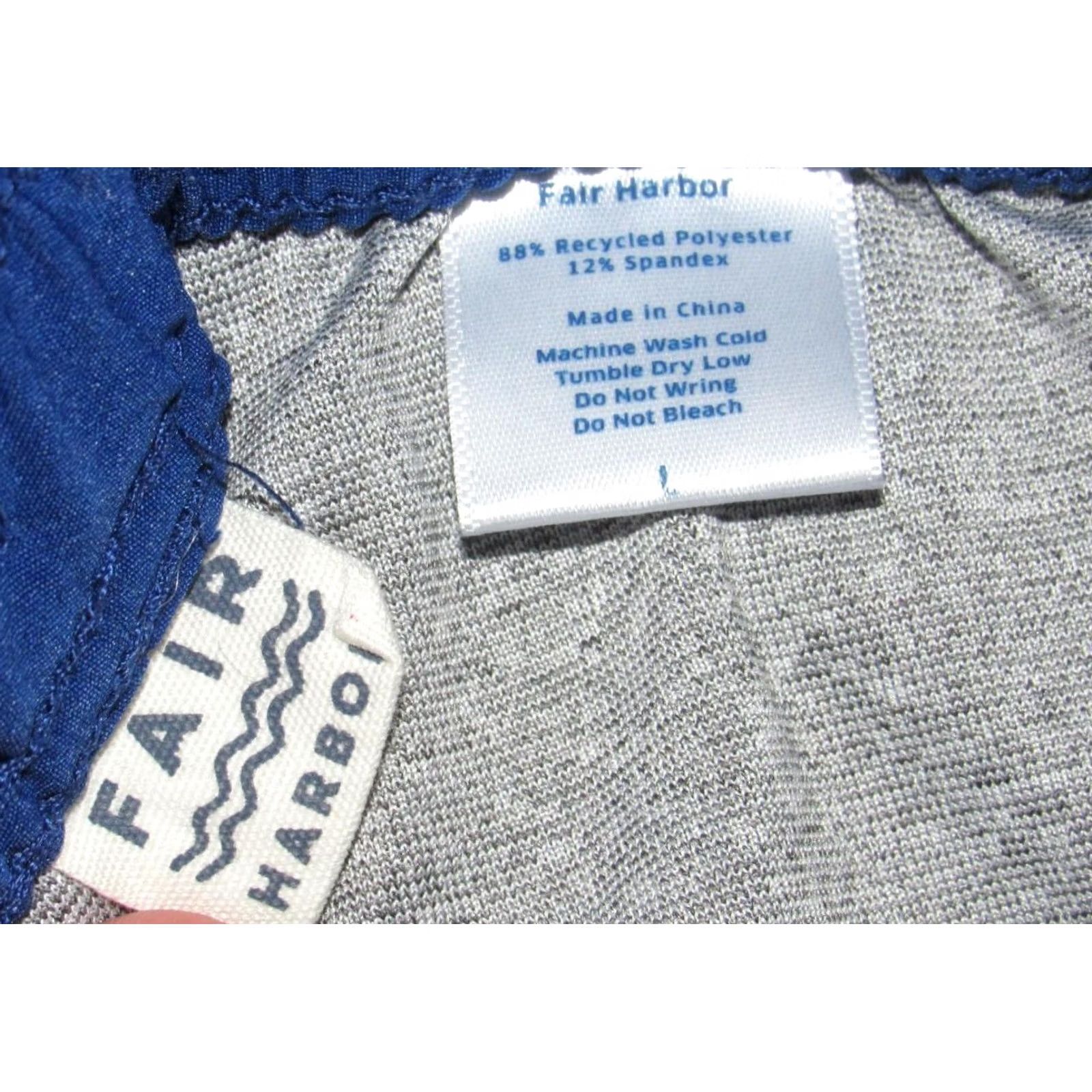 Vintage FAIR HARBOR Navy Blue Lined 8" Shorts Large L Mens Size US 33 - 4 Thumbnail
