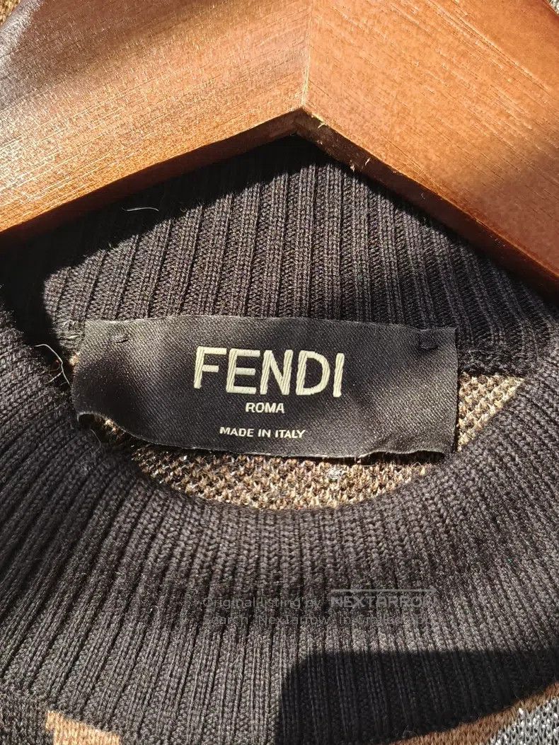 Fendi Fendi F-letter all-over print wool long-sleeve knit Size XL / US 12-14 / IT 48-50 - 3 Thumbnail