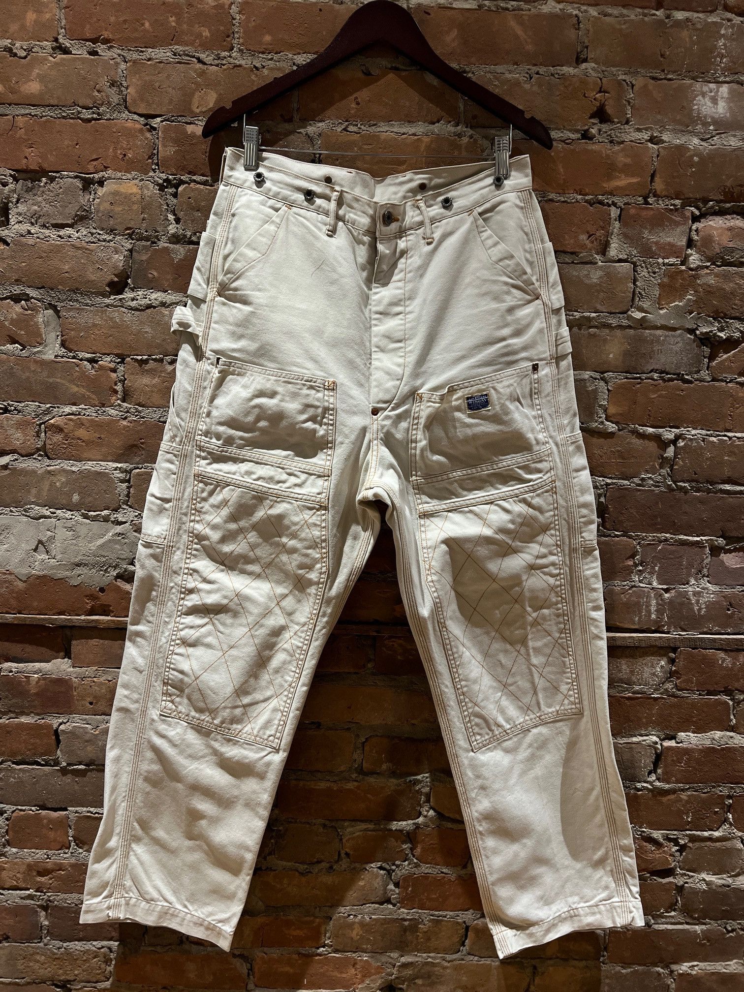 Kapital Kapital Canvas Quilted Knee Painter Pants Size US 32 / EU 48 - 3 Thumbnail