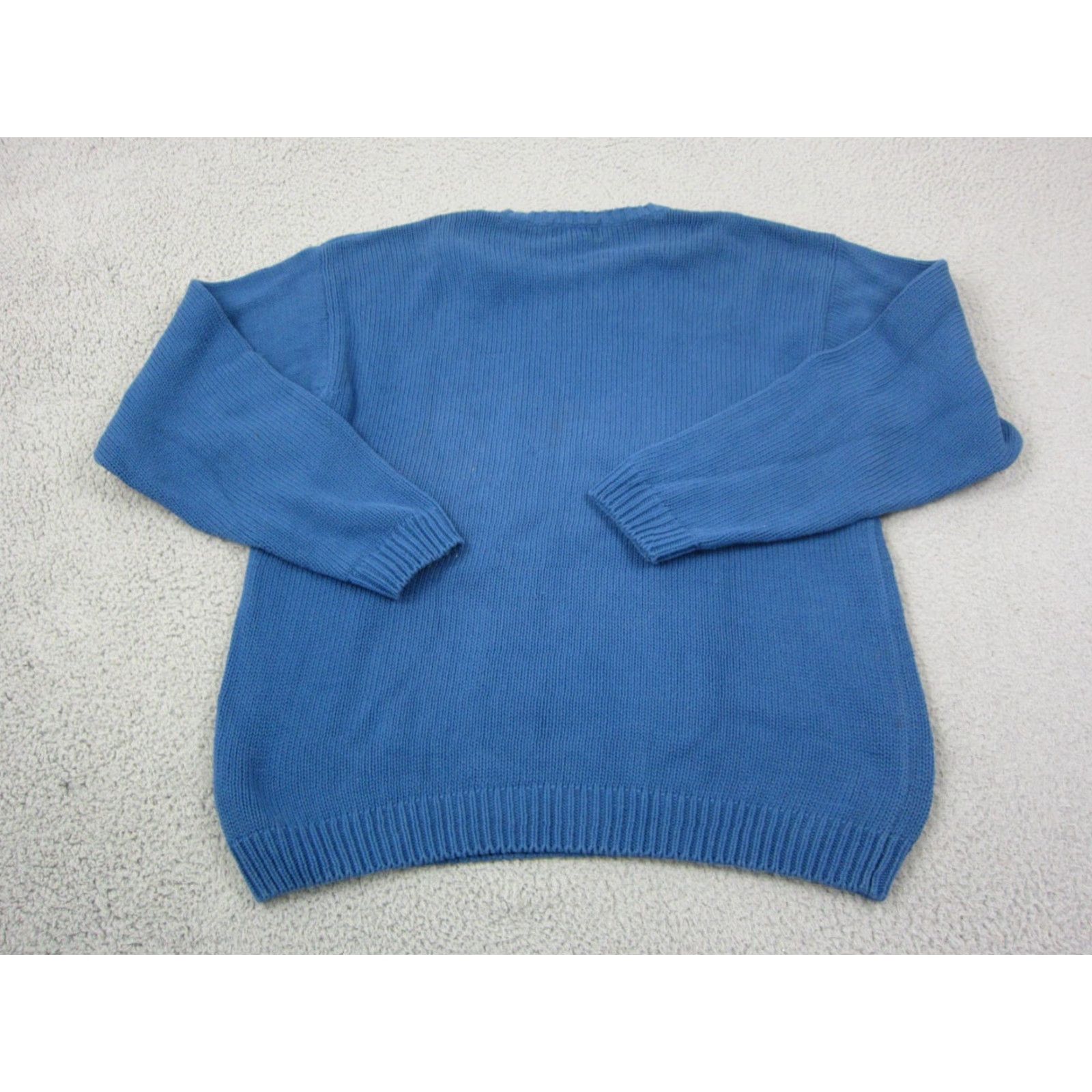 Eddie Bauer VINTAGE Eddie Bauer Sweater Mens XL Blue Cable-Knit Cotton Crew Neck Pullover 80s Rugby Size US XL / EU 56 / 4 - 7 Thumbnail