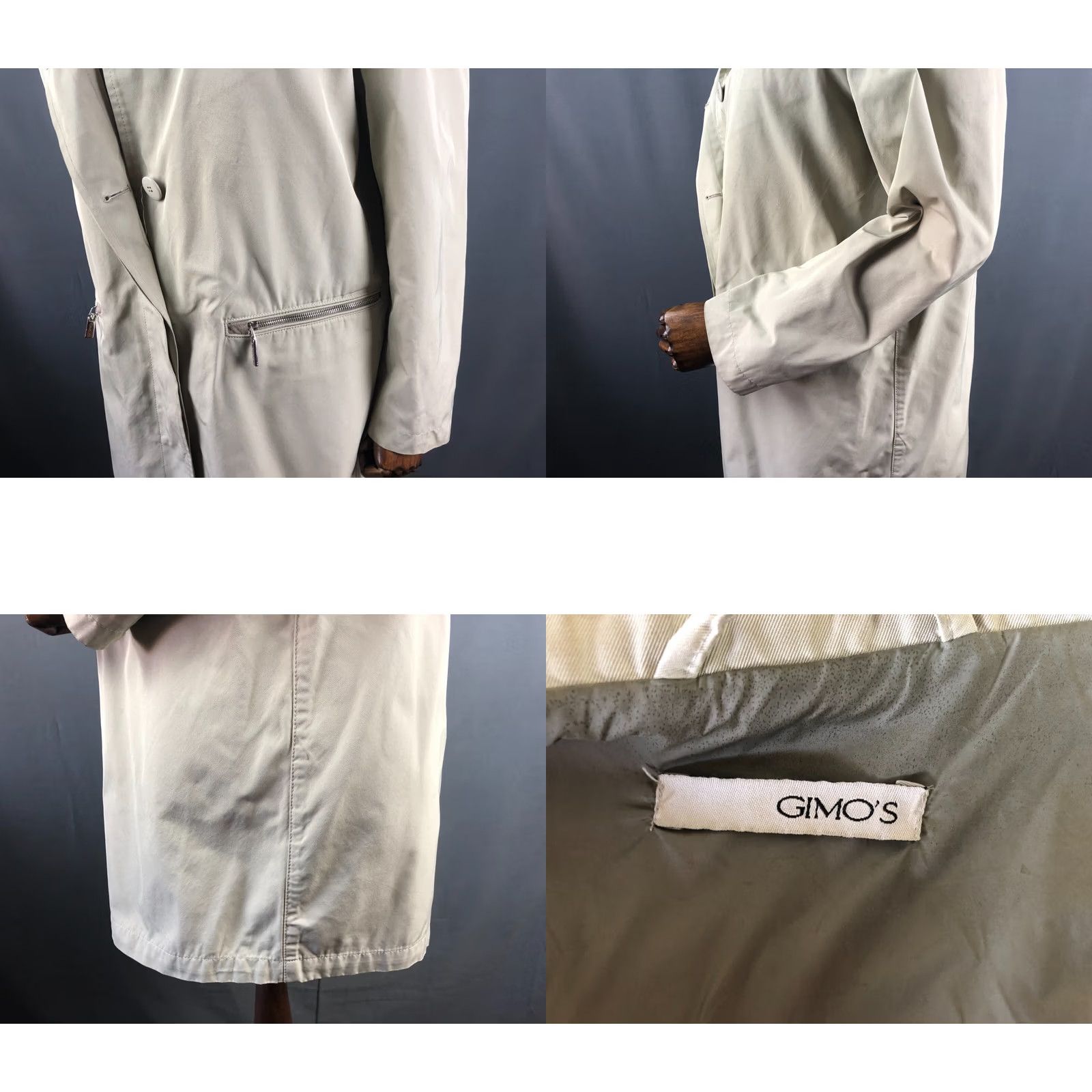Vintage Gimo's Trench Coat Women Beige Polyester Size 48 Size XL / US 12-14 / IT 48-50 - 8 Thumbnail