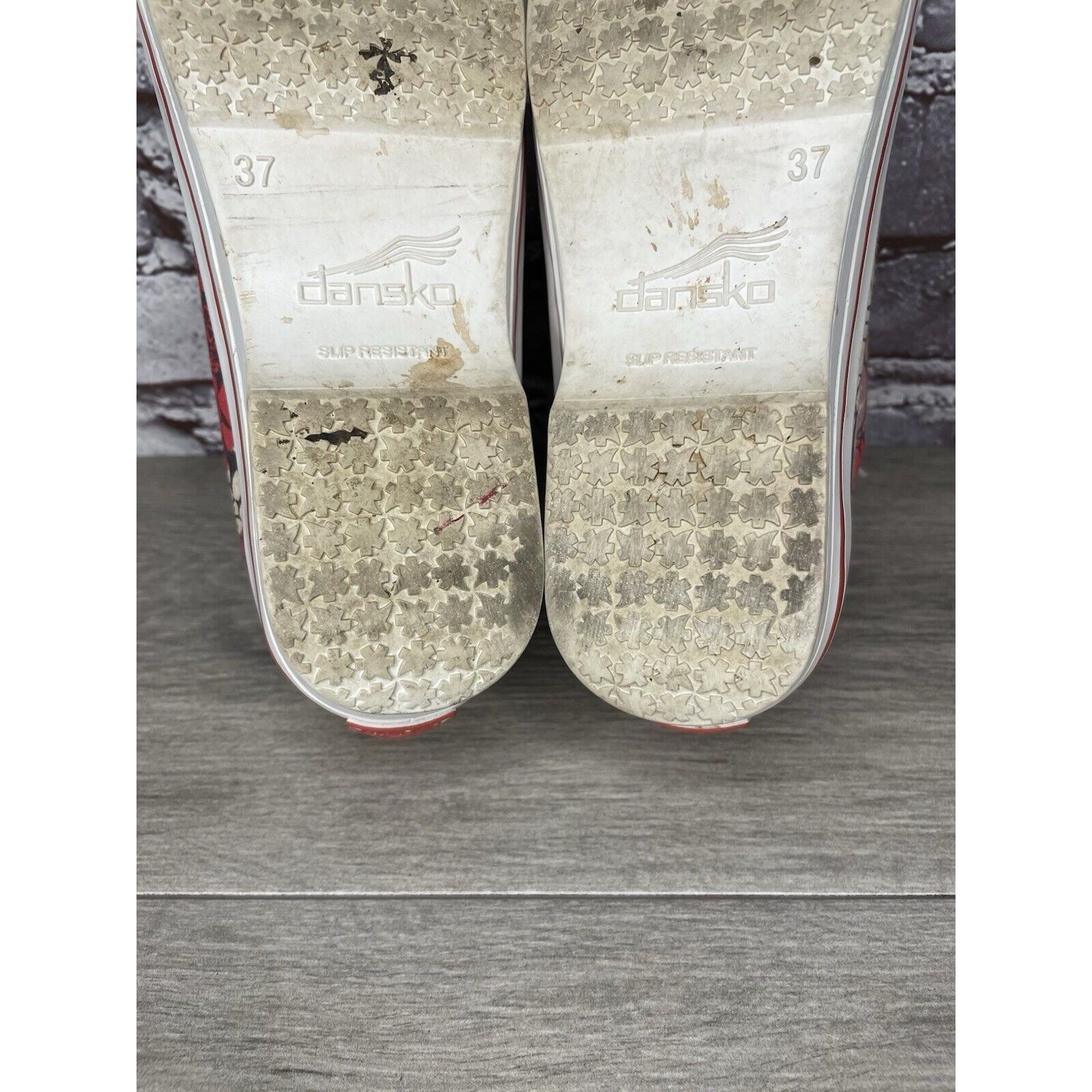 Other Dansko Veda Vegan Red Floral Lace Up Sneaker Clogs Shoes Wom Size US 6.5 / IT 36.5 - 11 Thumbnail