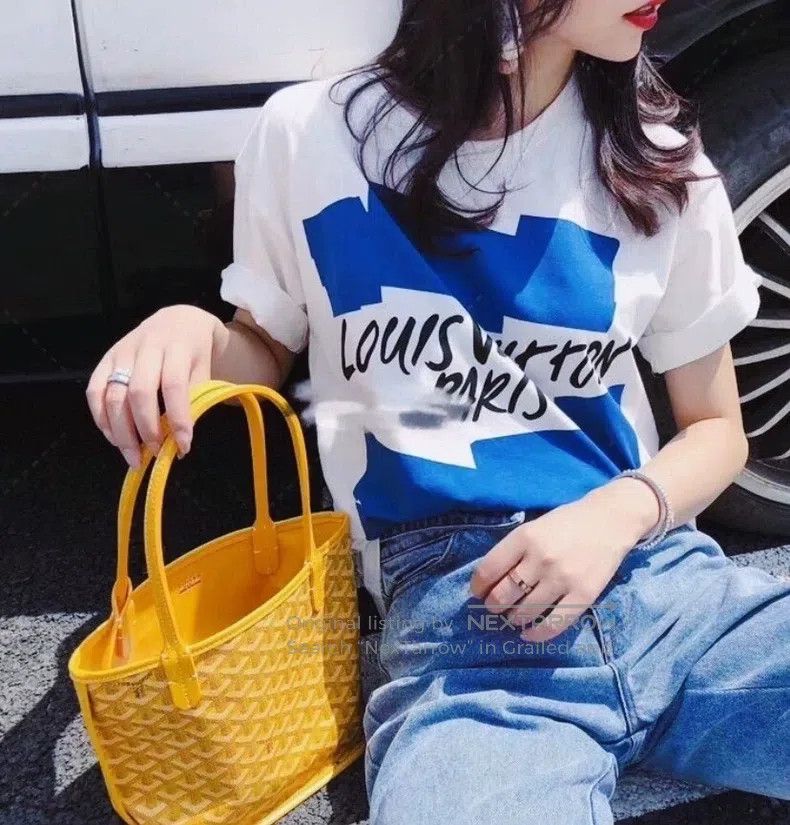 Louis Vuitton Louis Vuitton White logo monogrammed cotton crew neck shor Size US XS / EU 42 / 0 - 9 Thumbnail