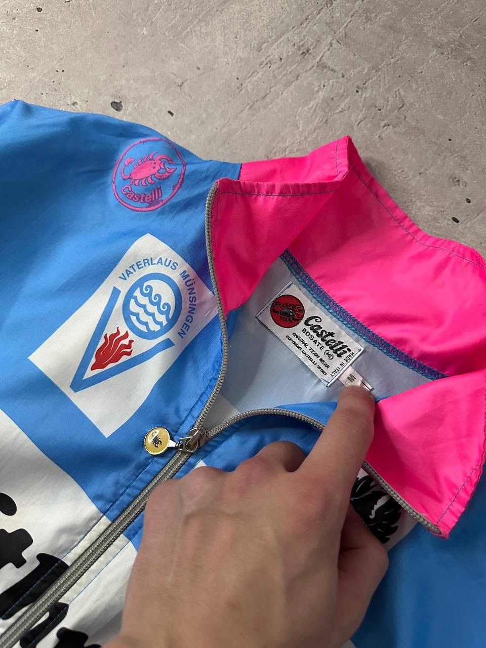 Rapha Castelli Vintage Cycling Jacket GS Bianchi 90s Retro Bicycle Size US M / EU 48-50 / 2 - 3 Thumbnail