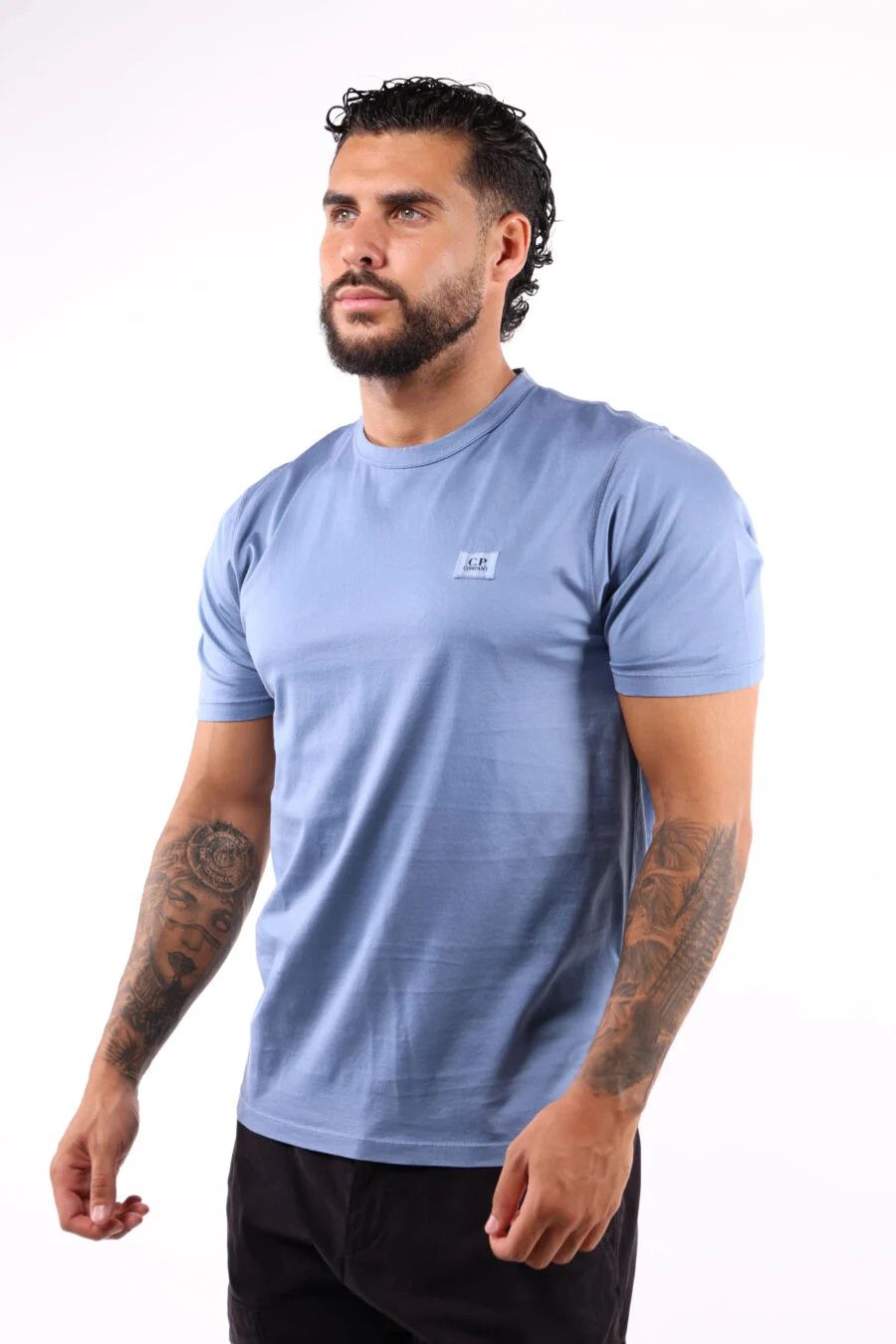 C.P. Company o1y1224 Logo Crewneck T-Shirt in Blue Size US S / EU 44-46 / 1 - 3 Thumbnail