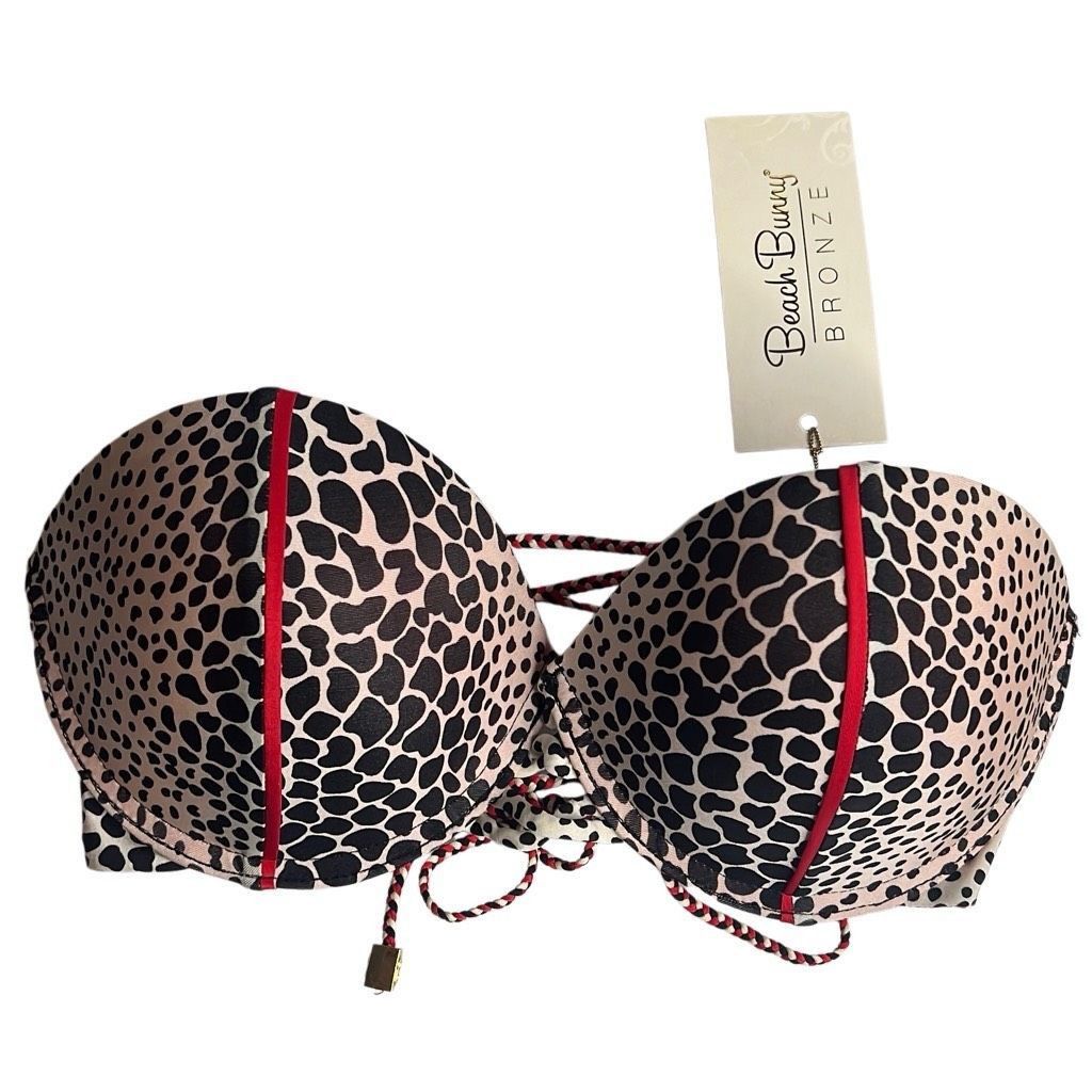 Swims Beach Bunny Girl on Fire Bikini Set Animal Cheetah Print Ban Size ONE SIZE - 13 Thumbnail