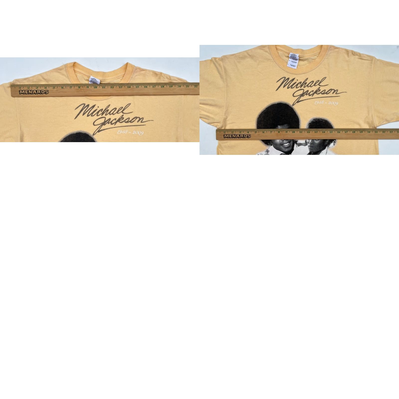 Gildan VINTAGE Michael Jackson Memorial 1958-2009 T-Shirt Sz L Mens Shirt Cotton Peach 2000s Music Gildan Ultra Cotton T-Shirt Size US L / EU 52-54 / 3 - 8 Thumbnail