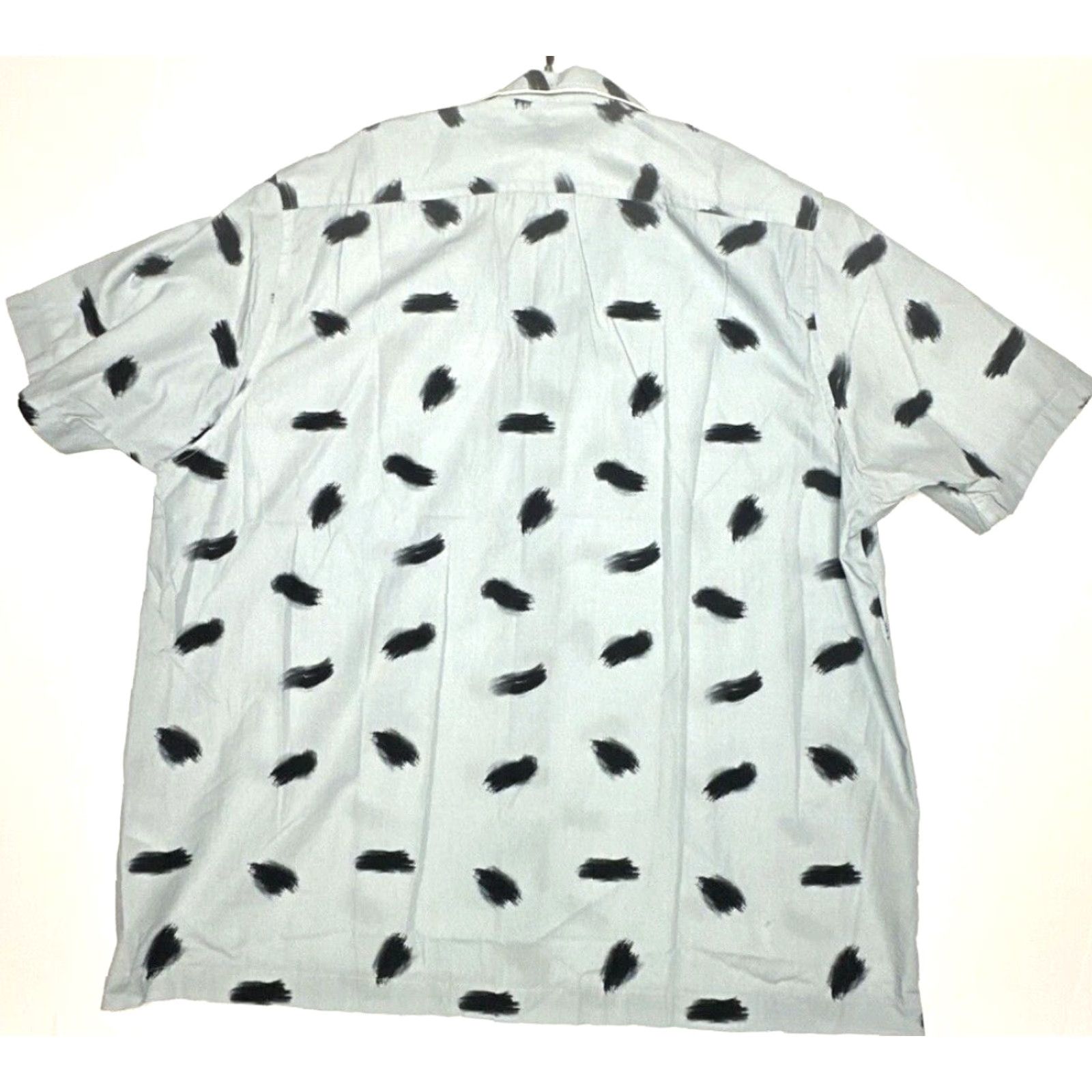 Ted Baker Ted Baker Shirt Mens 3XL Short Sleeve Brush Stroke Print Button-Up Light Blue Geometric Cotton Front Button-Up Shirt Size US XXL / EU 58 / 5 - 4 Thumbnail