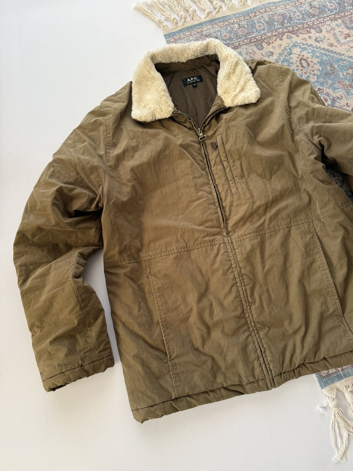 A.P.C. A.P.C. Rue Madame Paris Military Sherpa Khaki Men’s Jacket Size US M / EU 48-50 / 2 - 5 Thumbnail