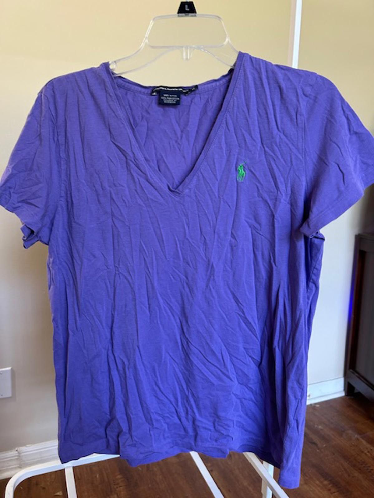 Ralph Lauren Sport Ralph Lauren Sport Purple V-Neck T-Shirt XL Size US XL / EU 56 / 4 - 1 Thumbnail