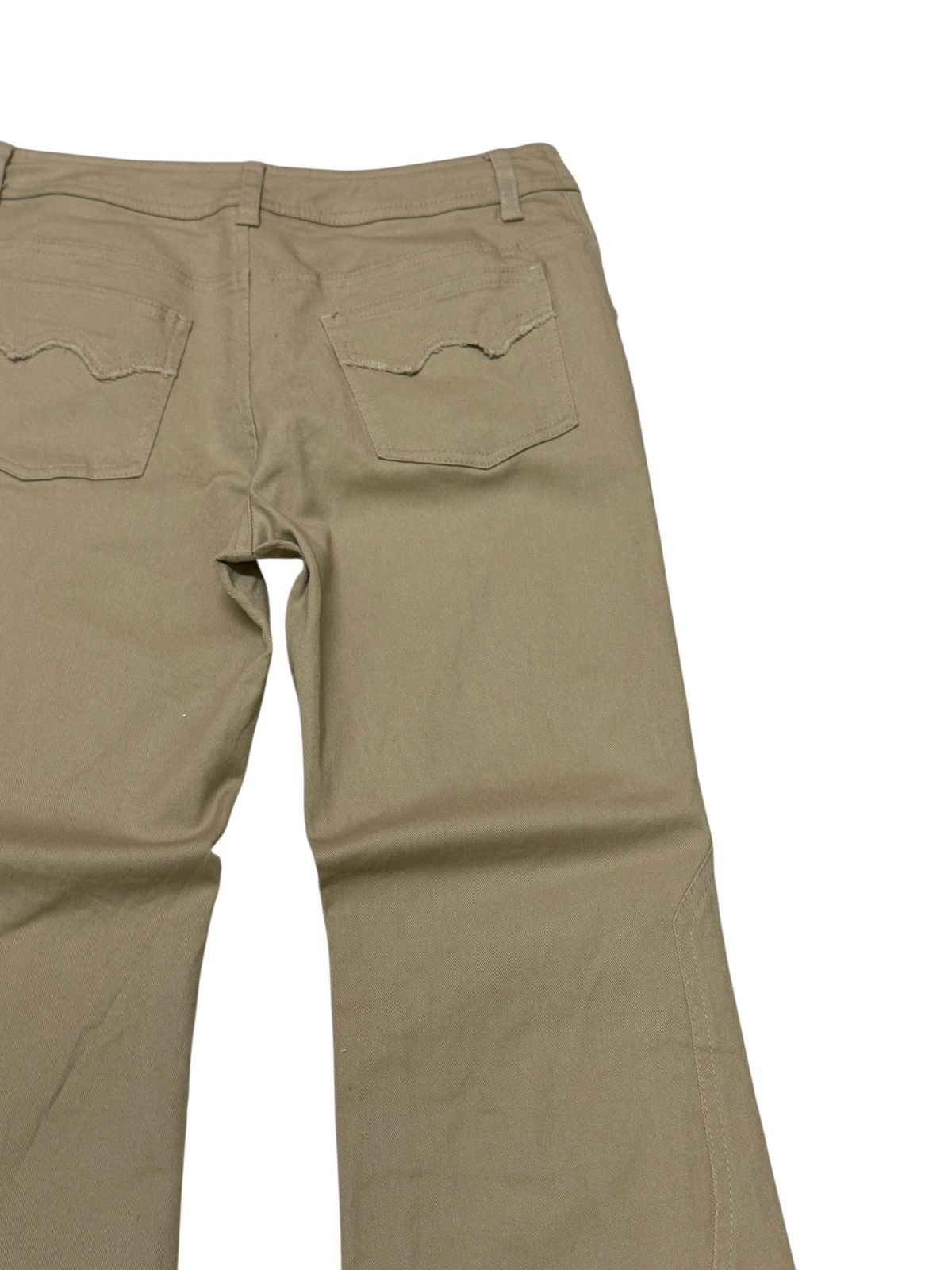 Tornado Mart Y2K Beige Flare Pants with Star Studded Cowboy Aesthetic Size US 26 / EU 42 - 12 Thumbnail