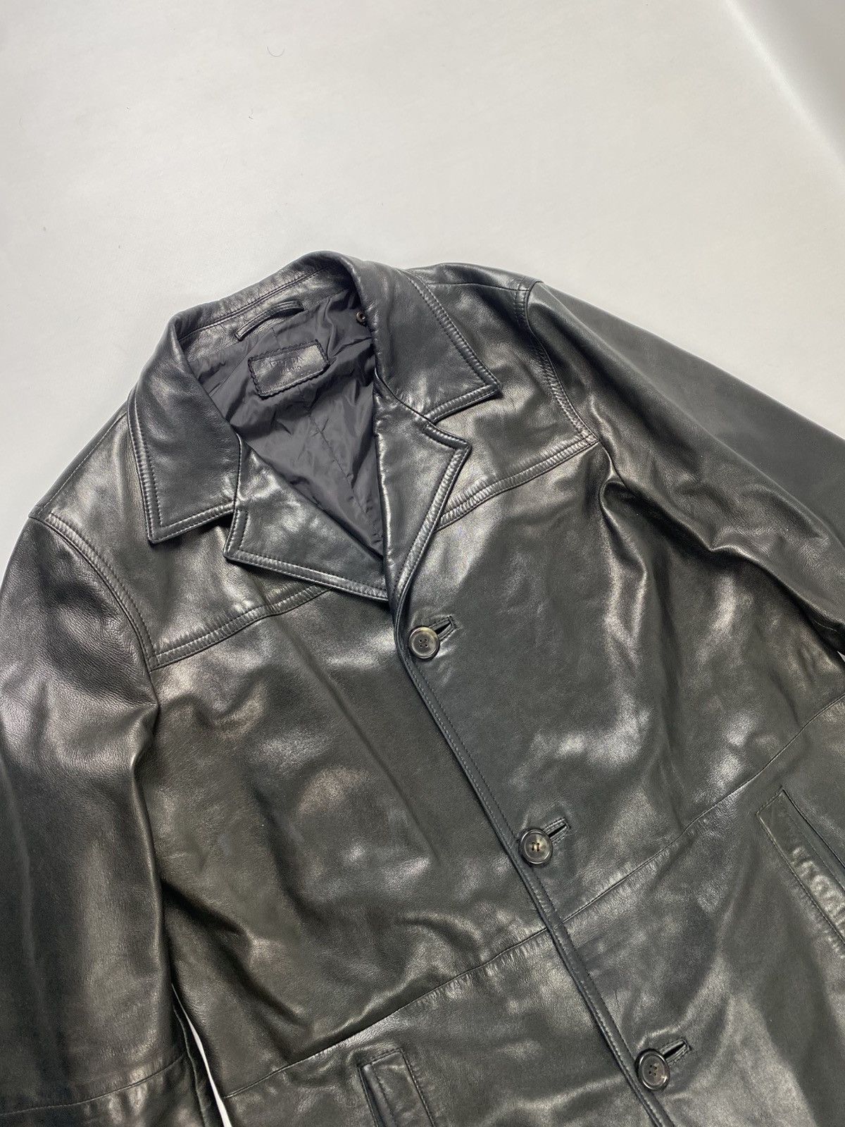 Prada Prada Leather Jacket, Coat + Neylon Vest Size US XL / EU 56 / 4 - 8 Thumbnail