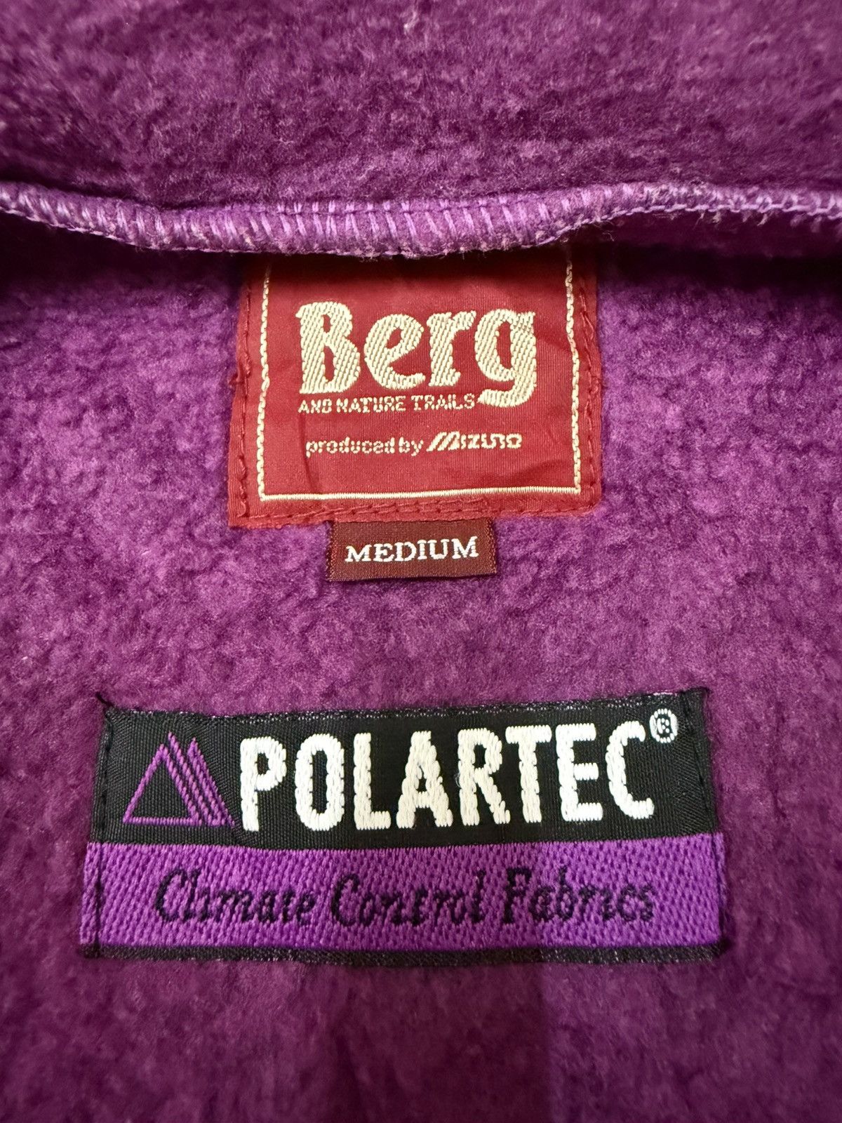Japanese Brand × Mizuno × Vintage Vintage Berg by Mizuno Cropped Fleece Sweater Jacket Size US M / EU 48-50 / 2 - 4 Thumbnail