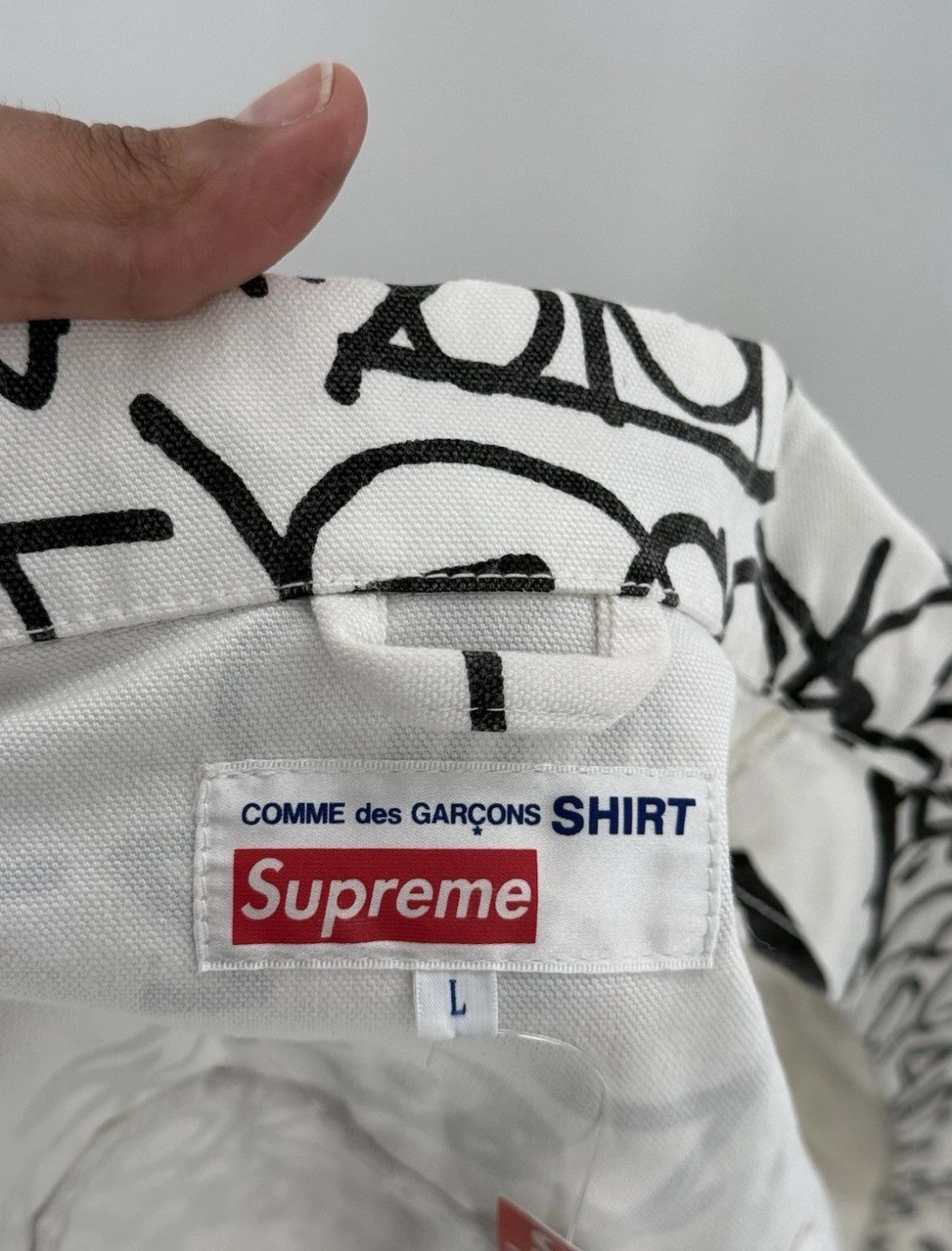 Comme des Garcons SHIRT × Supreme Supreme Comme des Garcons Canvas Chore Coat Mens L Stained Size US L / EU 52-54 / 3 - 12 Thumbnail