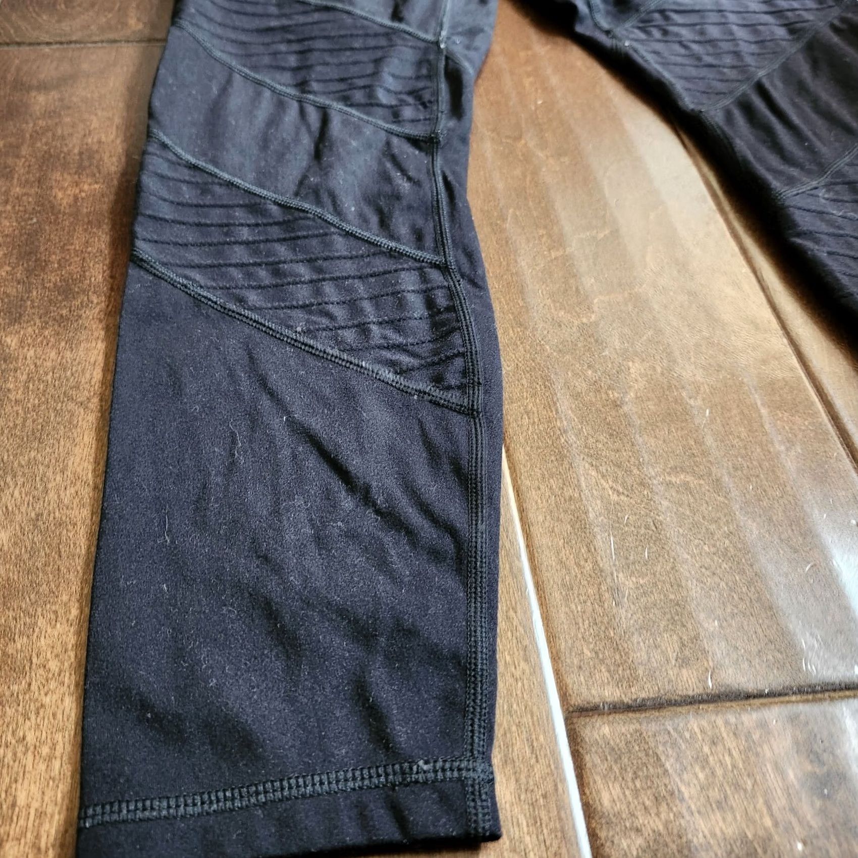 Vintage Members Mark Women's 7/8 Active Moto Pocket Black Leggings - Size M Size 32" / US 10 / IT 46 - 6 Thumbnail