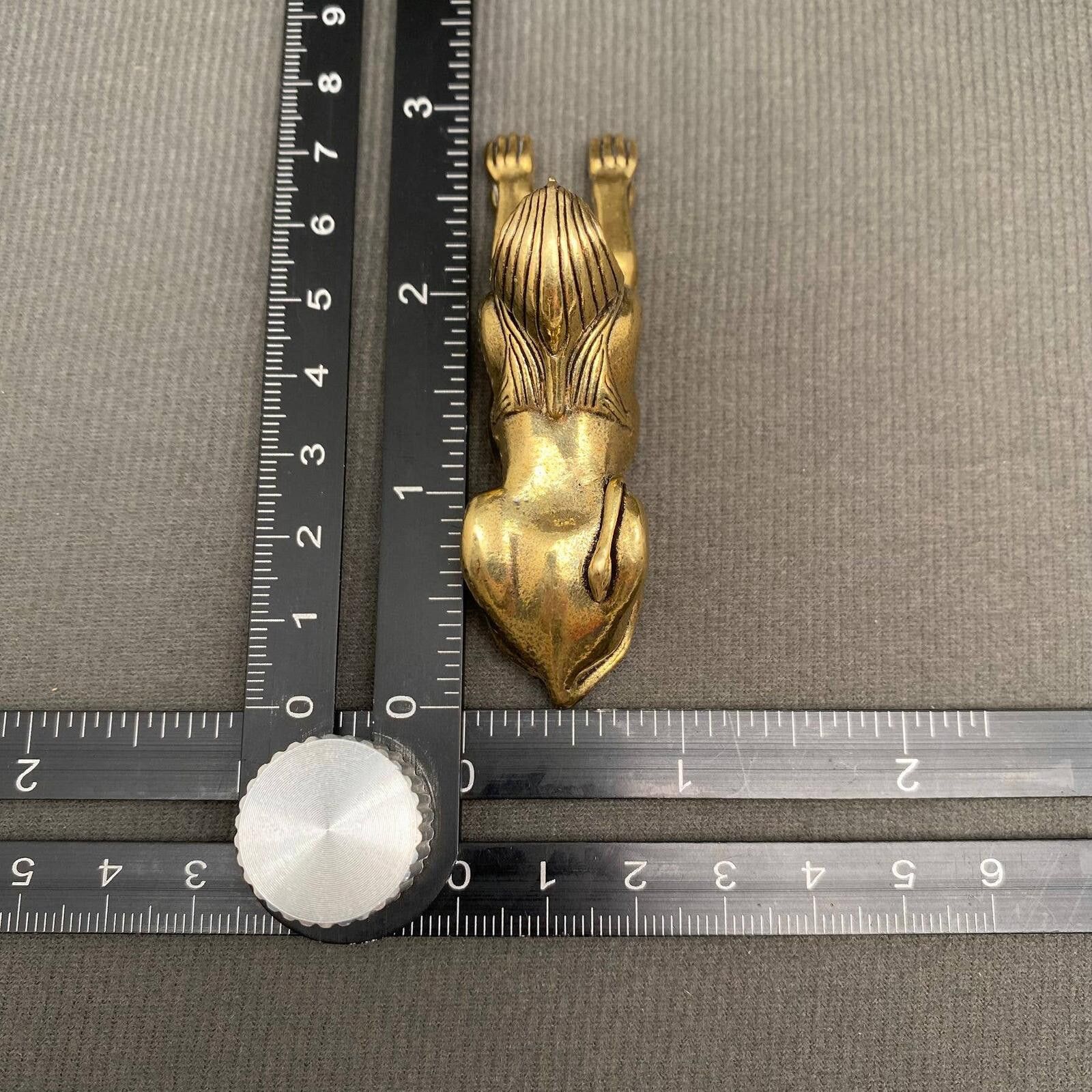 The Unbranded Brand Antique Brass Sphinx Figurine Sculpture Size ONE SIZE - 4 Thumbnail