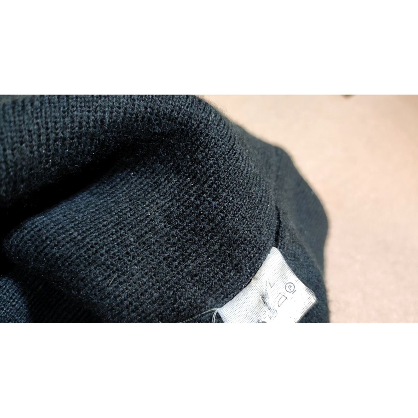 Vintage Eisbär Beanie Hat One Size Thermal Water Resistant Quick Dry Knit Black Beanie Mens Womens Adults Casual Travel: Unisex Black Beanie Hat (One Size) Size ONE SIZE - 7 Thumbnail