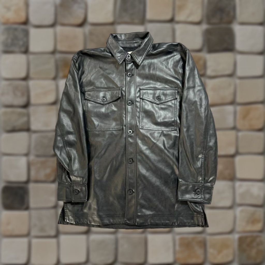 Madewell Madewell Jacket Womens S Black New Faux Leather Short Long Sleeve Button Lined Casual Vintage No Size S / US 4 / IT 40 - 1 Thumbnail