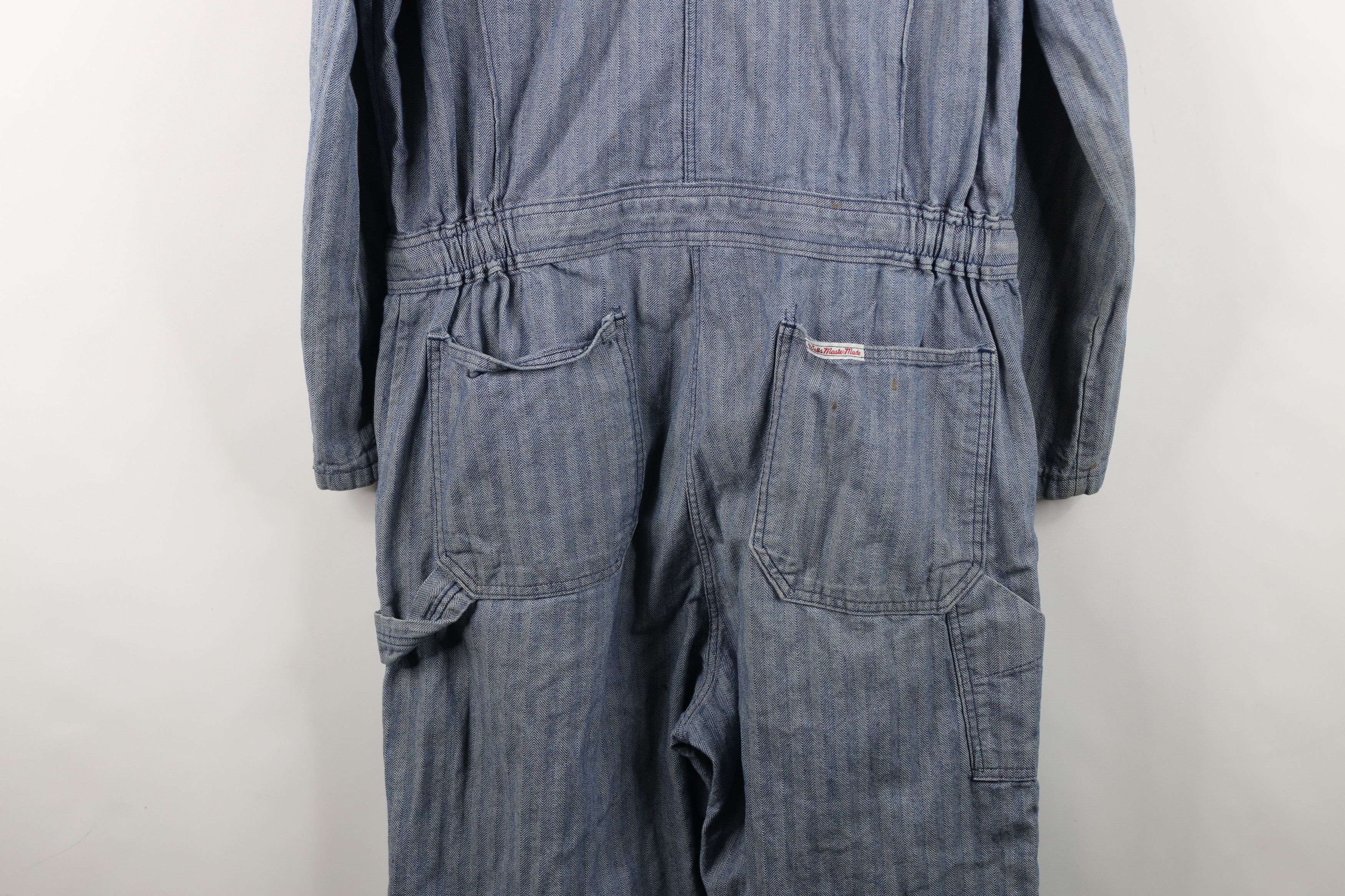 Walls Vintage 70s 80s Walls HBT Herringbone Twill Coveralls Bibs Size US 36 / EU 52 - 12 Thumbnail