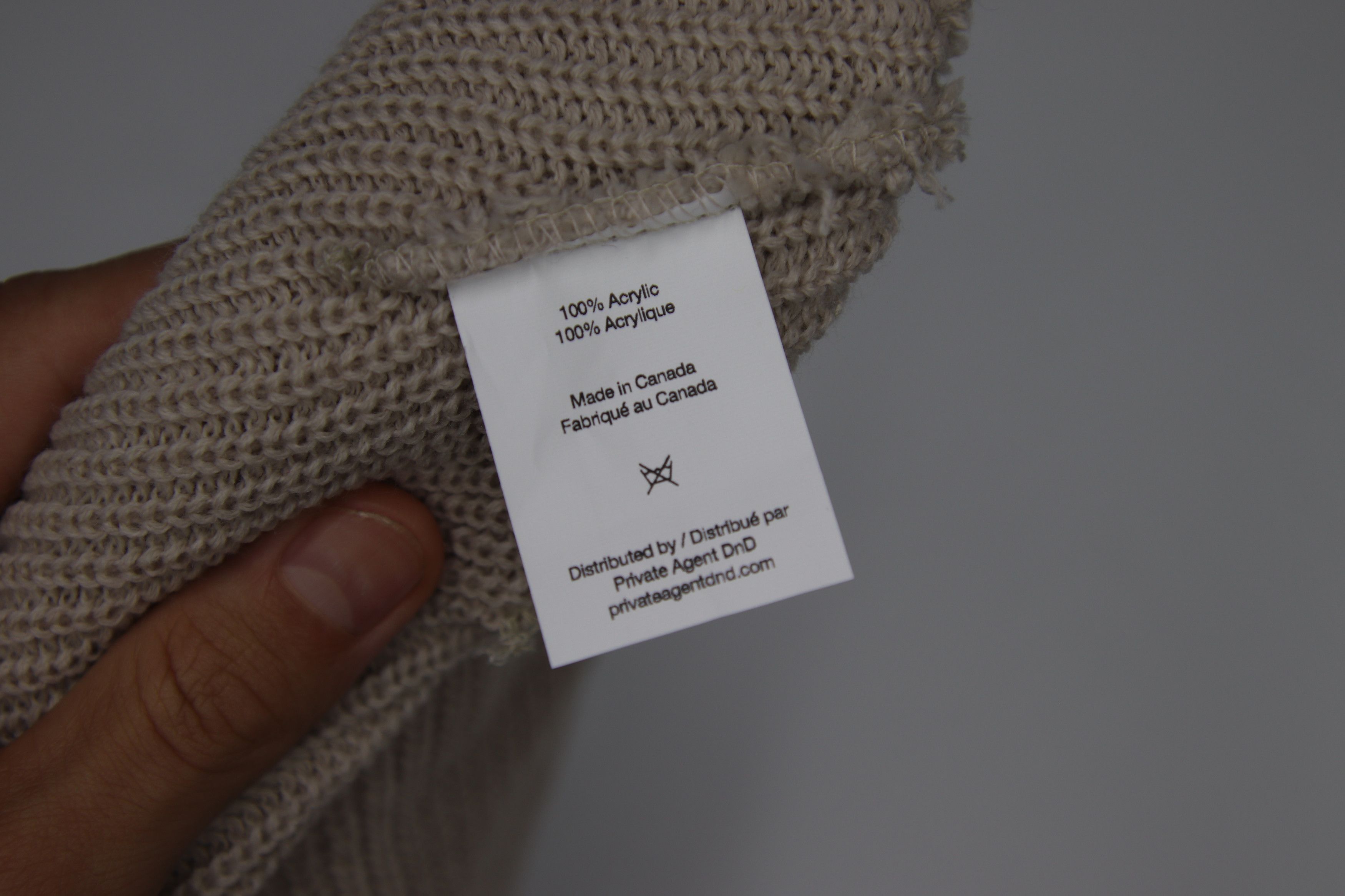 Other Blank 50% Merino wool Beanie Beige Size ONE SIZE - 3 Thumbnail