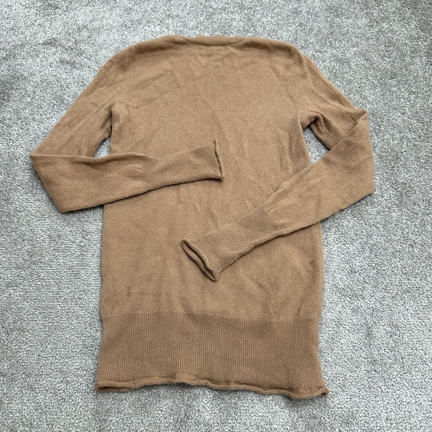 AQUA Aqua Cashmere Sweater Shirt Womens Small Brown Crew Neck Pullover Adult Small Brown Classic Designer Size S / US 4 / IT 40 - 2 Thumbnail