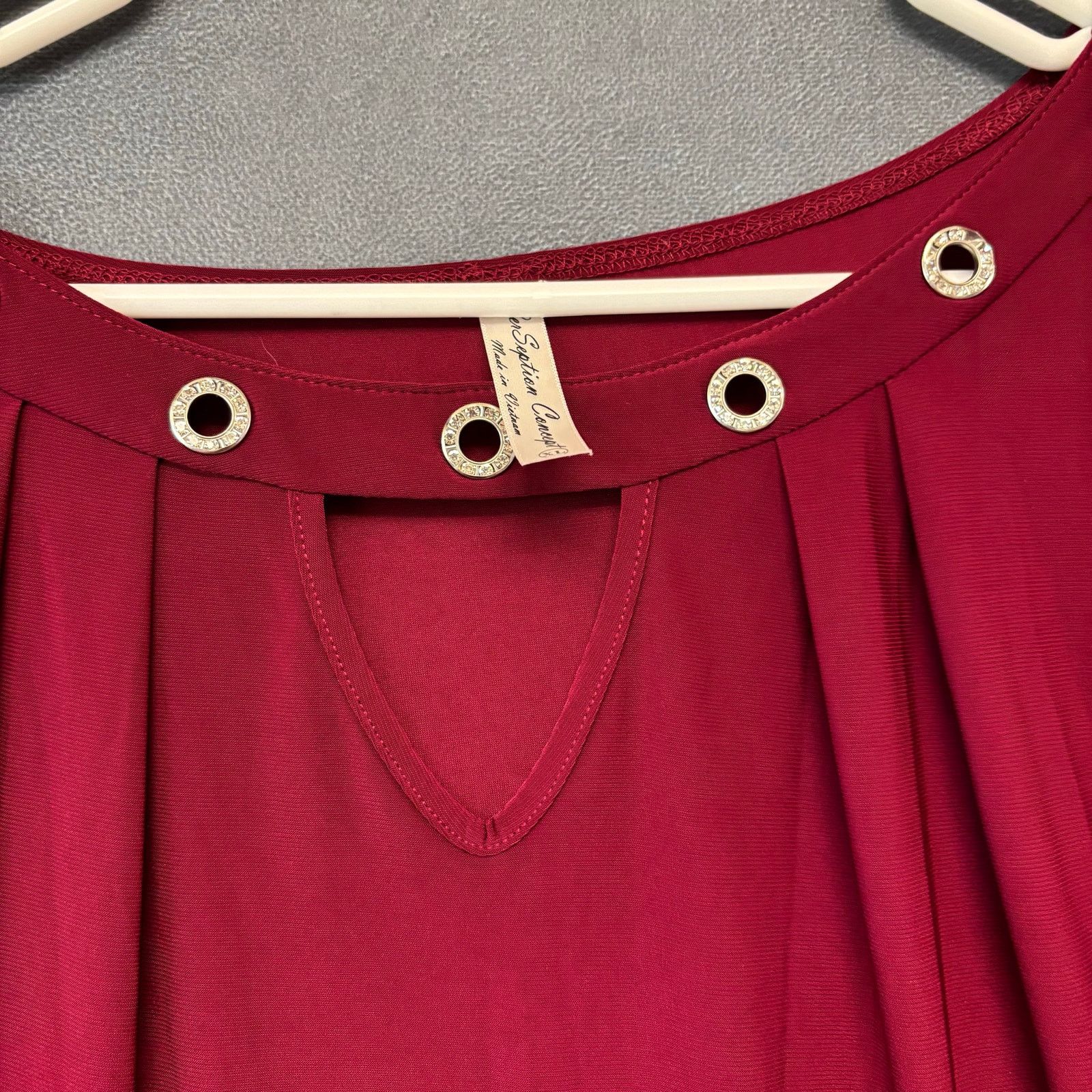 Other PerSeption Concept Diva Blouse Crystal Studded Peek a Boo Size XL / US 12-14 / IT 48-50 - 7 Thumbnail