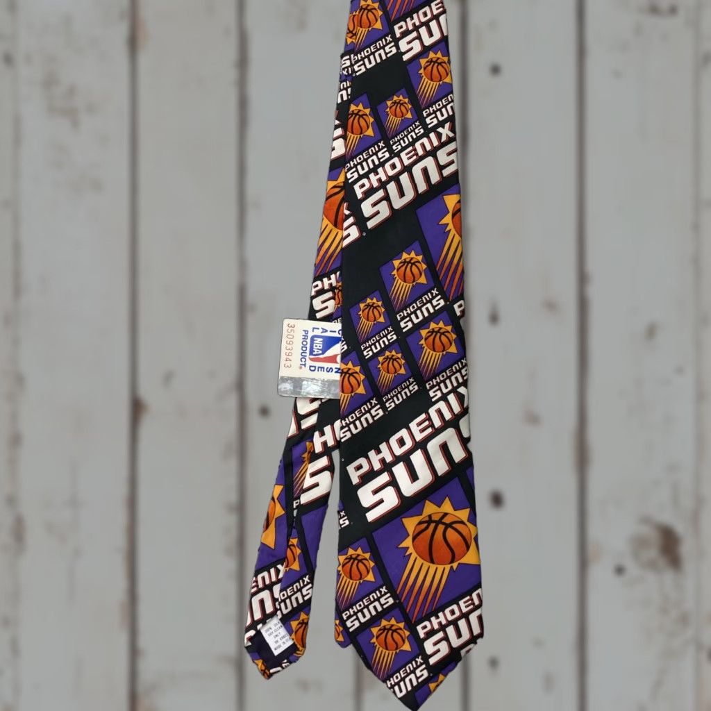 NBA VINTAGE Phoenix Suns Neck Tie Basketball Sports NBA 100% Silk NEW USA Men Tie LOGO Classic 57"-60" Black Size ONE SIZE - 1 Thumbnail