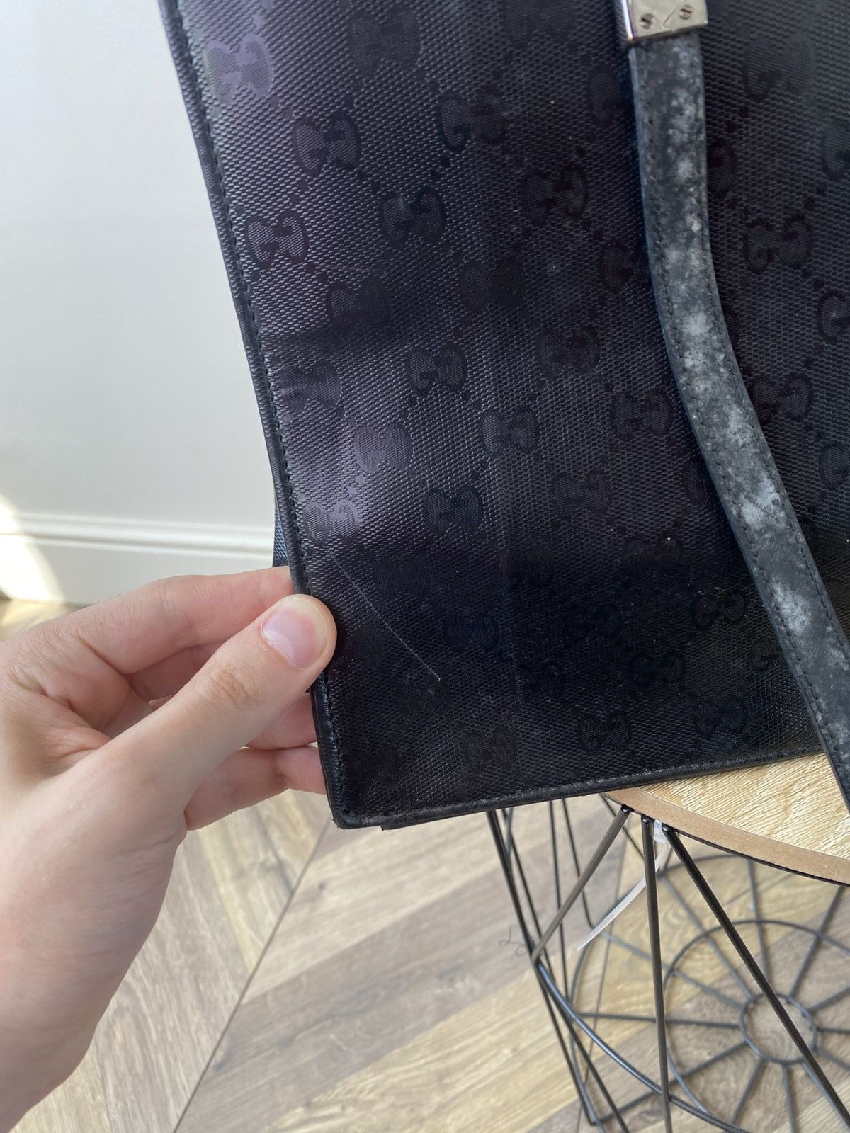 Gucci Vintage GUCCI GG Canvas Leather Black monogram bag Size ONE SIZE - 5 Thumbnail