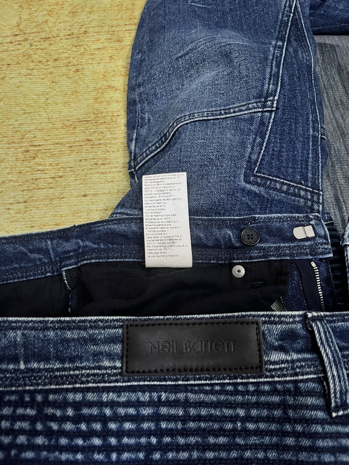 Neil Barrett FW18 neil barret bikers denim regular slim #H2 Size US 32 / EU 48 - 9 Thumbnail