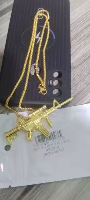 Jewelry Machine Gun Pendant Necklace Size ONE SIZE - 1 Thumbnail